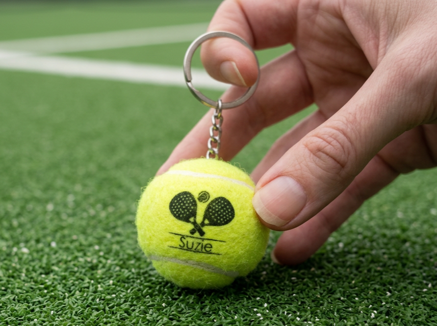 Custom tennis keychains