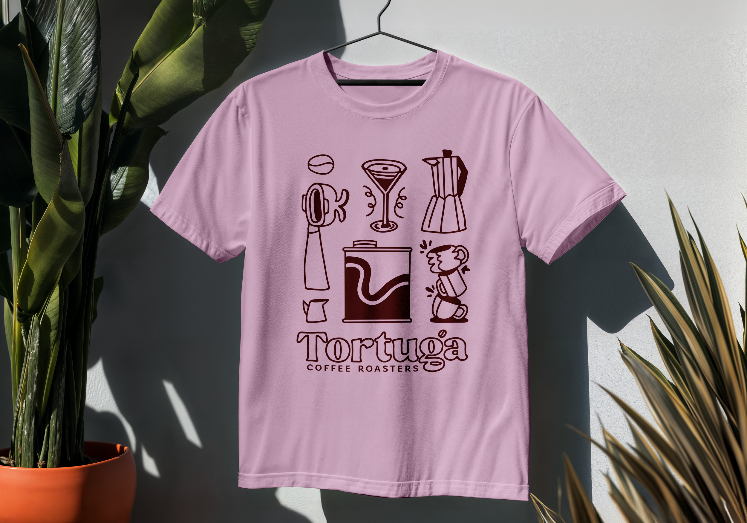 Coffee Doodle Tee Pink.png
