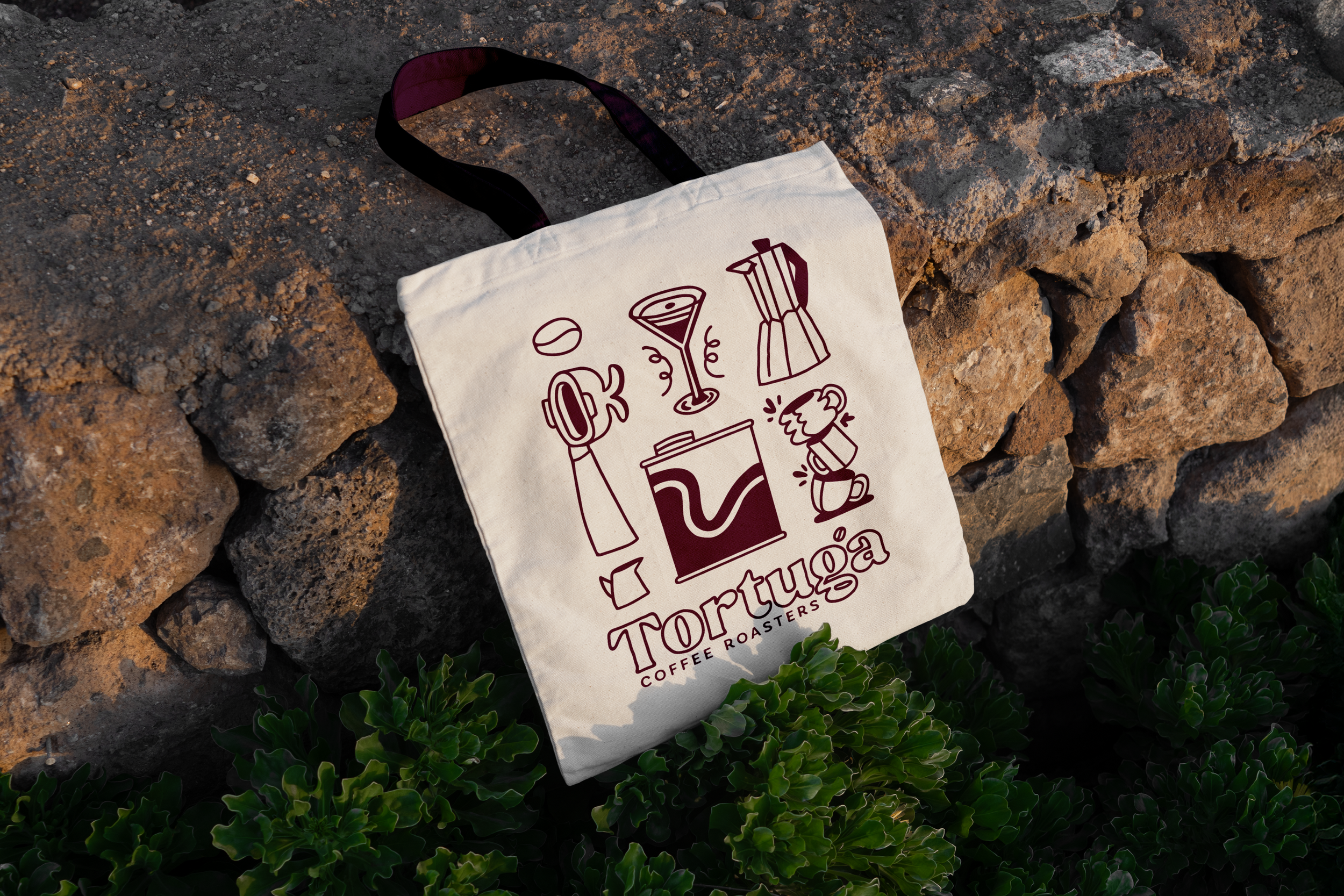Handmade Coffee Doodle Totebag