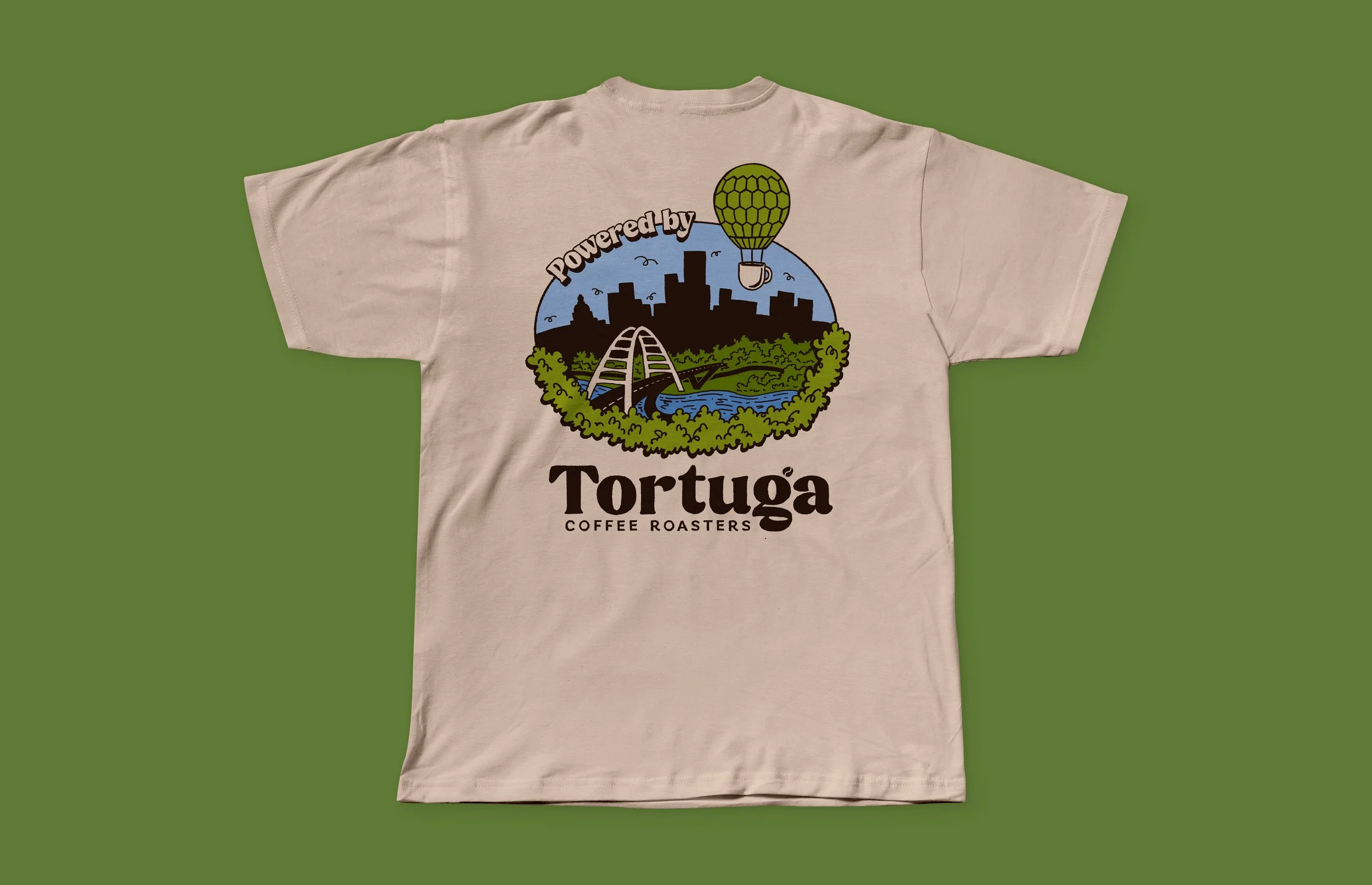 Powered by Tortuga T-shirt