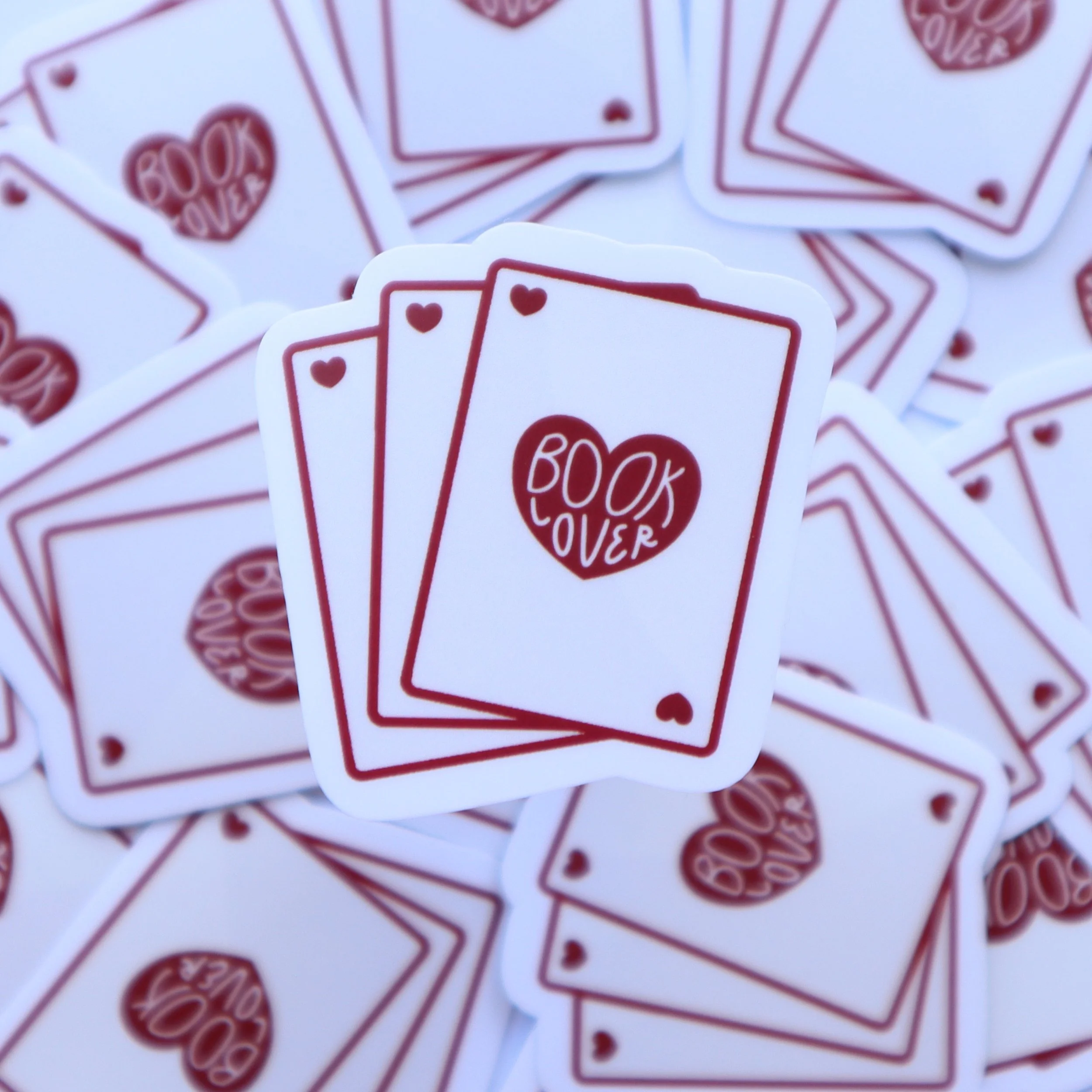 "book lover" cards sticker