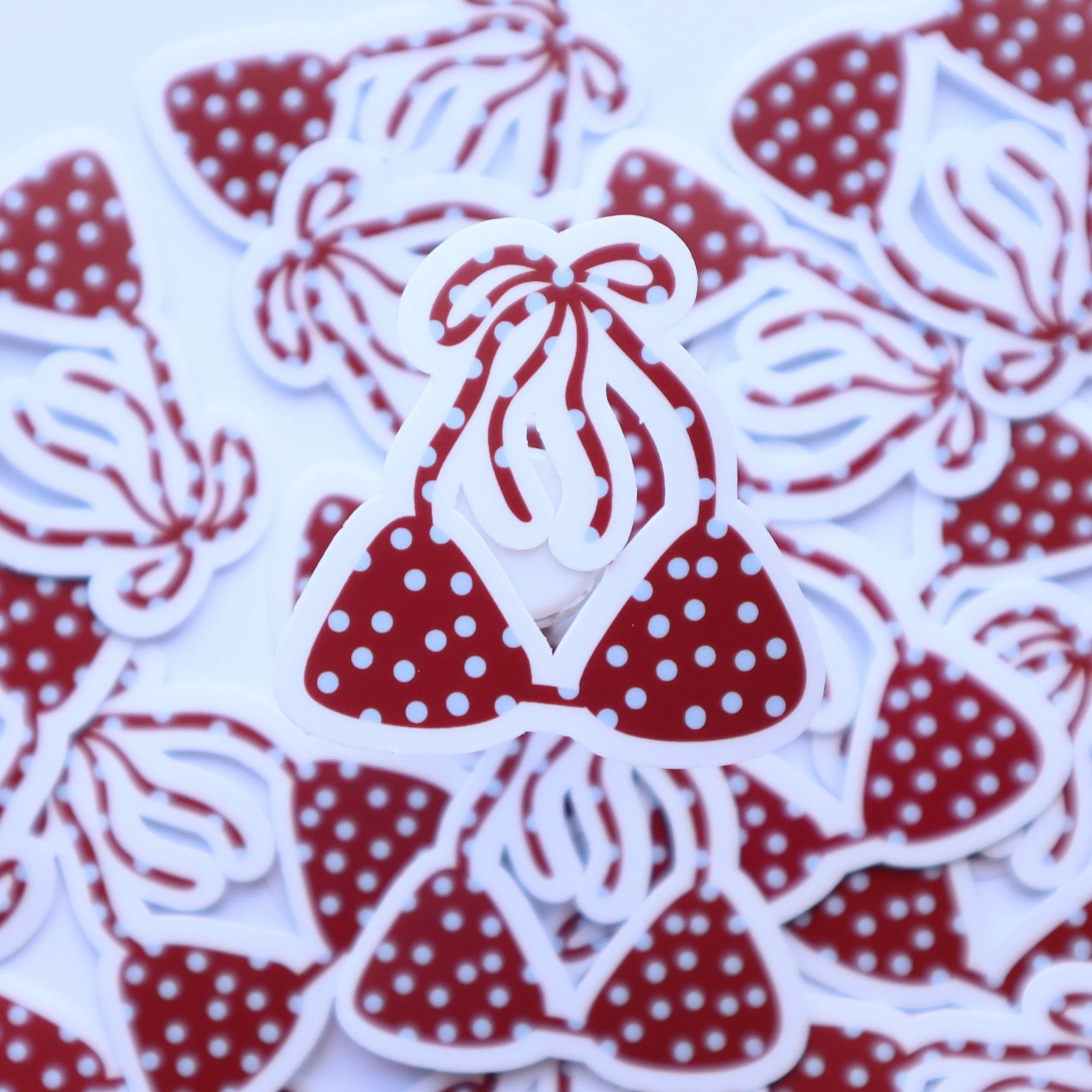 red polka dot bikini