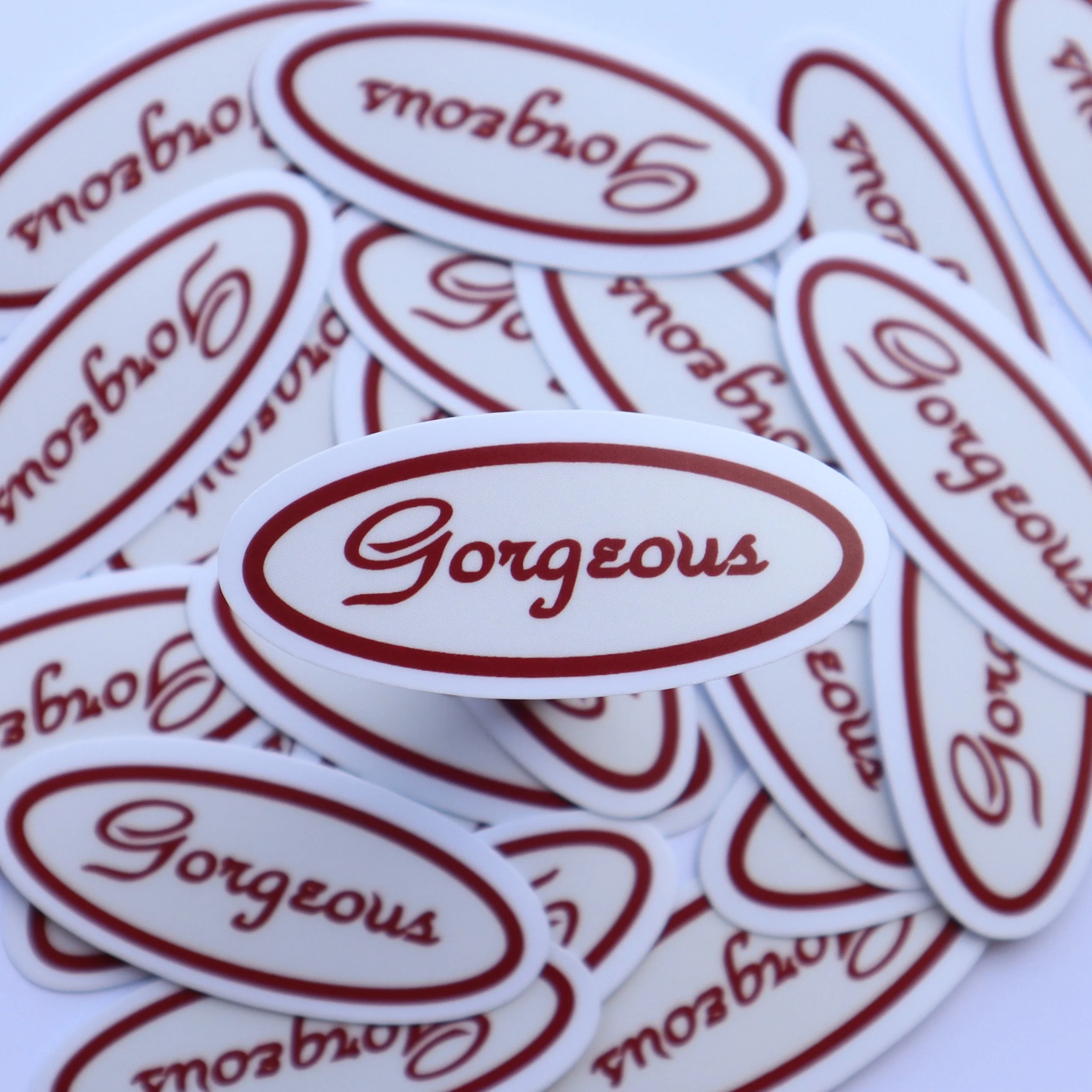 "gorgeous" sticker