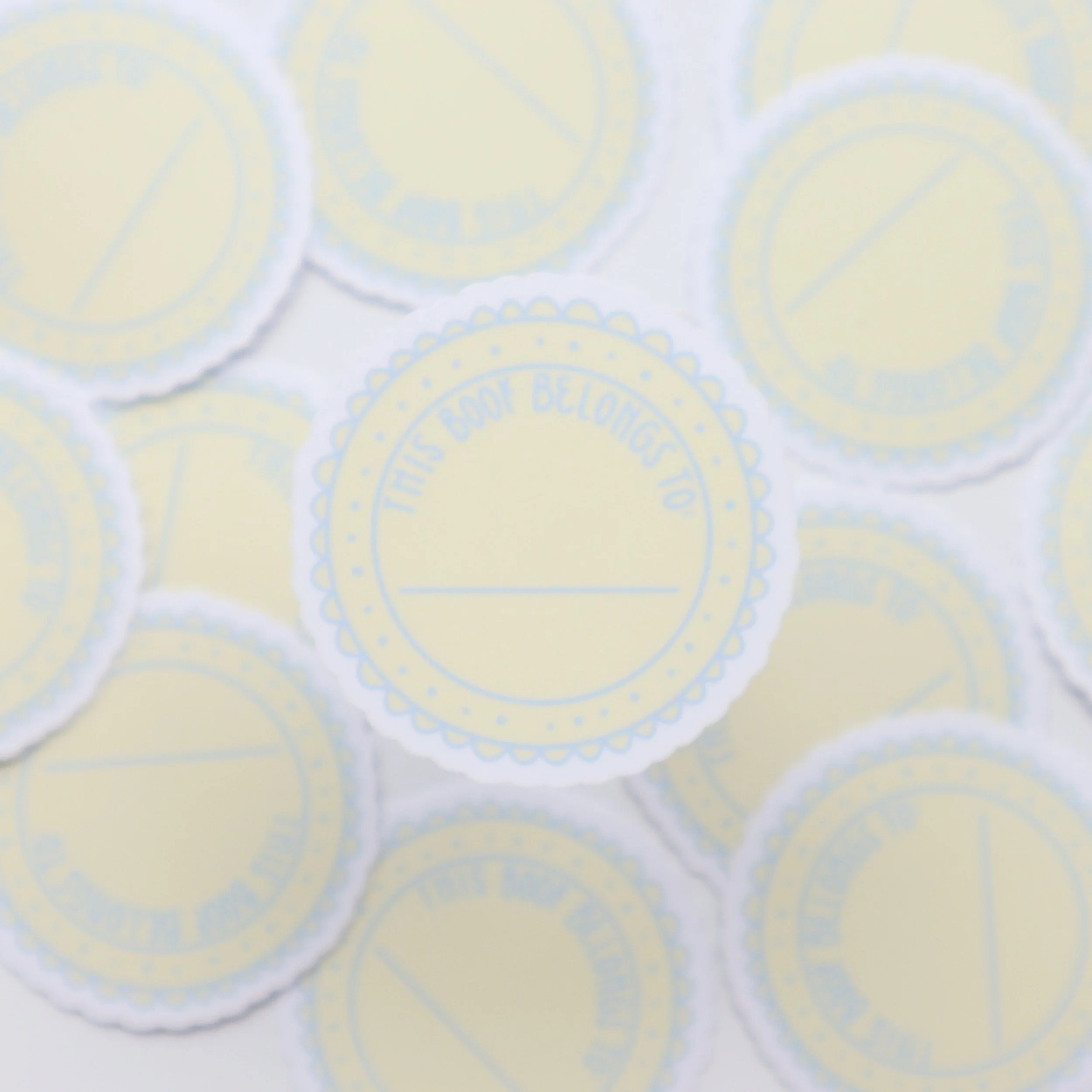 "this book belongs to" sticker