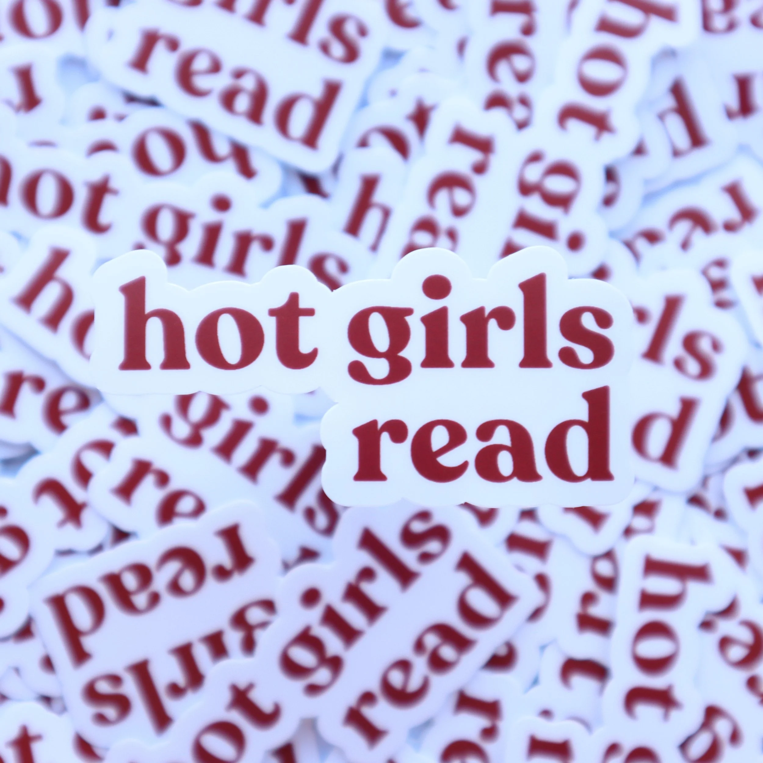 "hot girls read" sticker