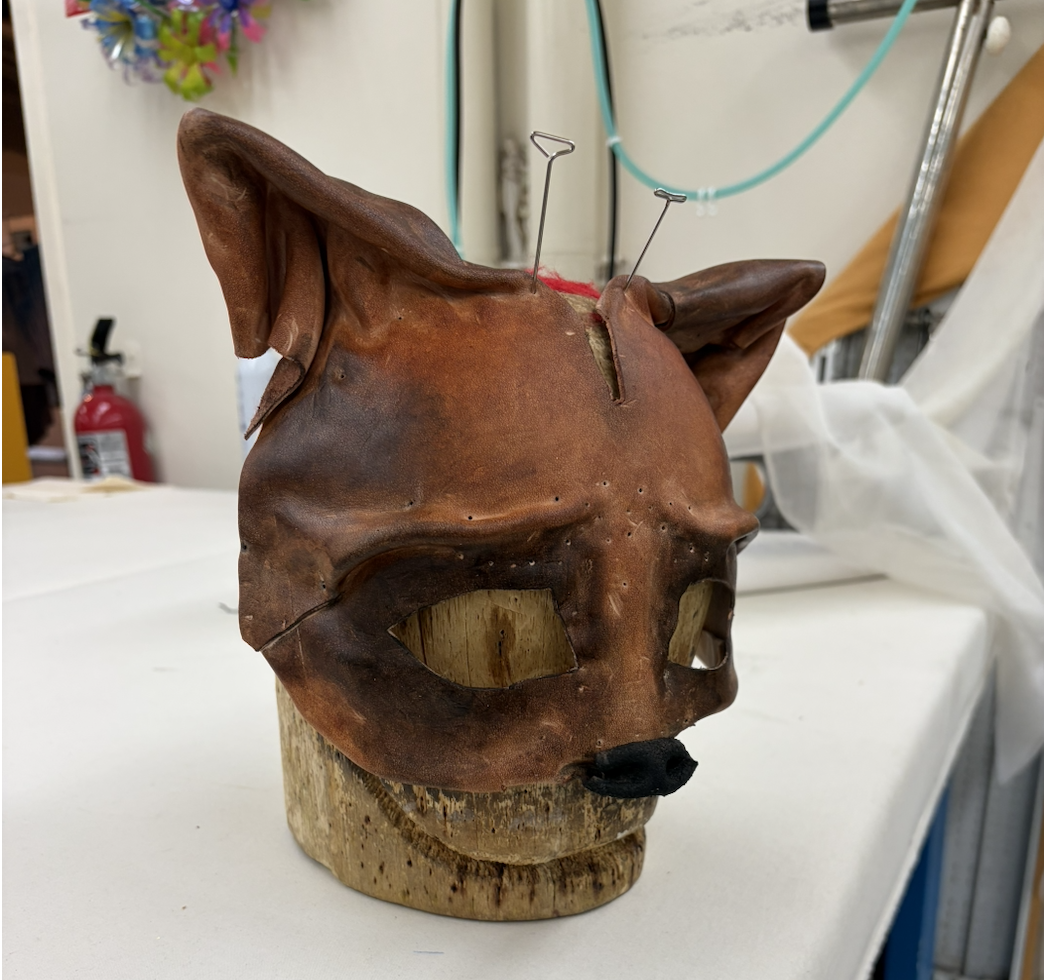 mask built by Asher Feinstein, painted by Nala Johnson