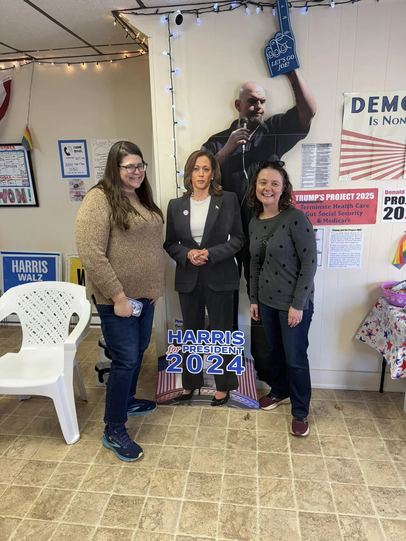 Canvassers from New York to encourage people to vote for Vice President Harris for President in 2024 