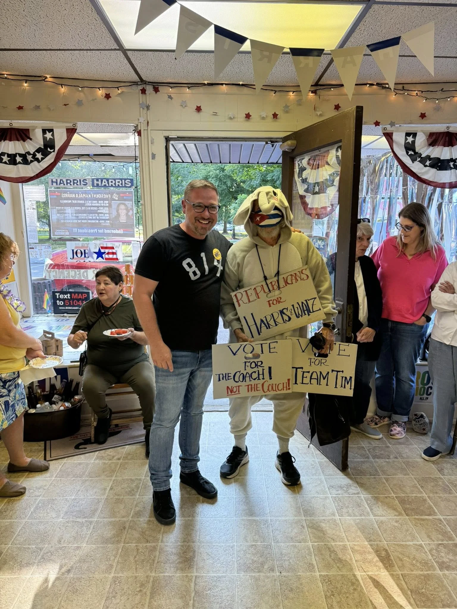 state Senatorial candidate Jim Wertz stopping by at the office