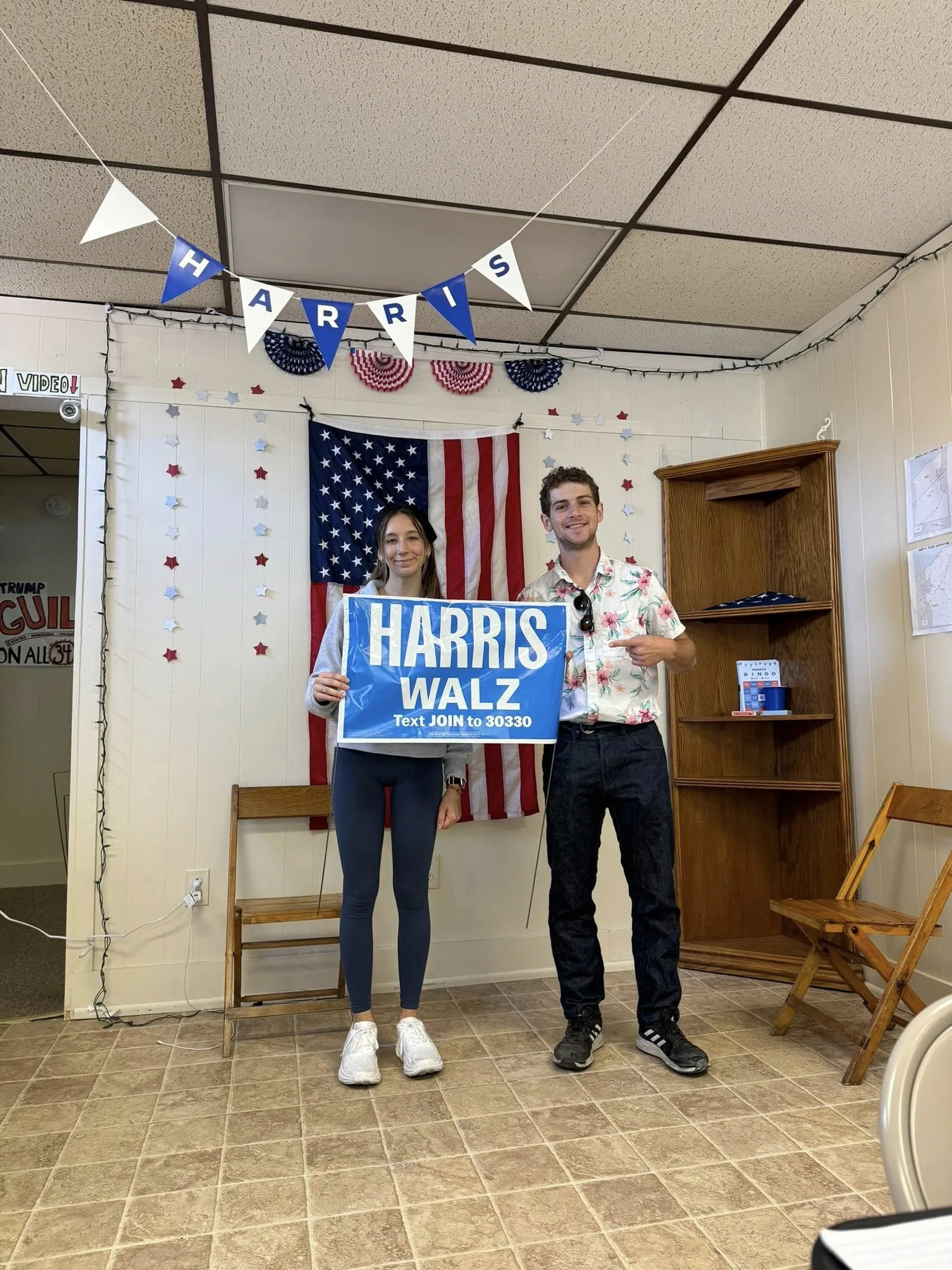 Team Harris dropping by with some yard signs 