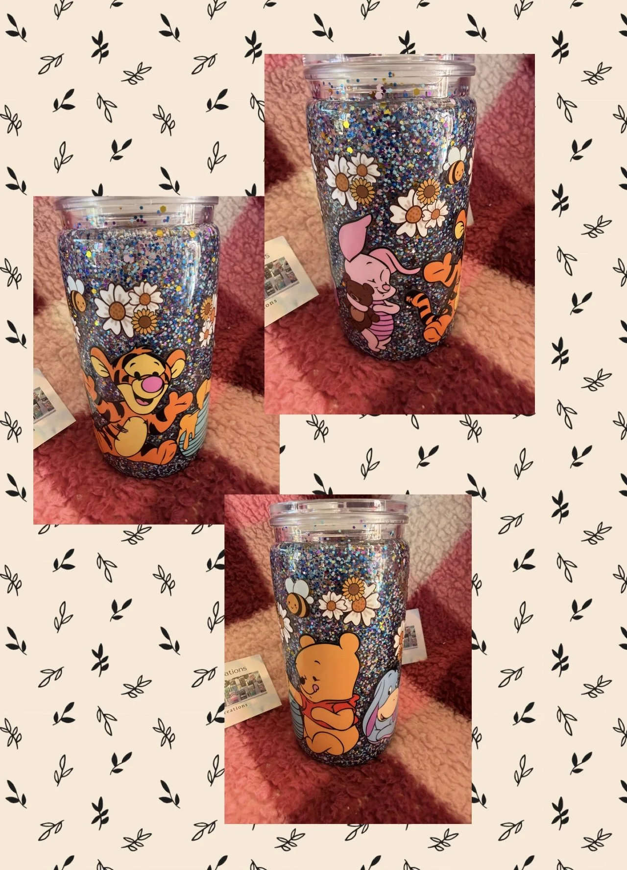 16oz Acrylic Snow-globe cup Winnie and friends