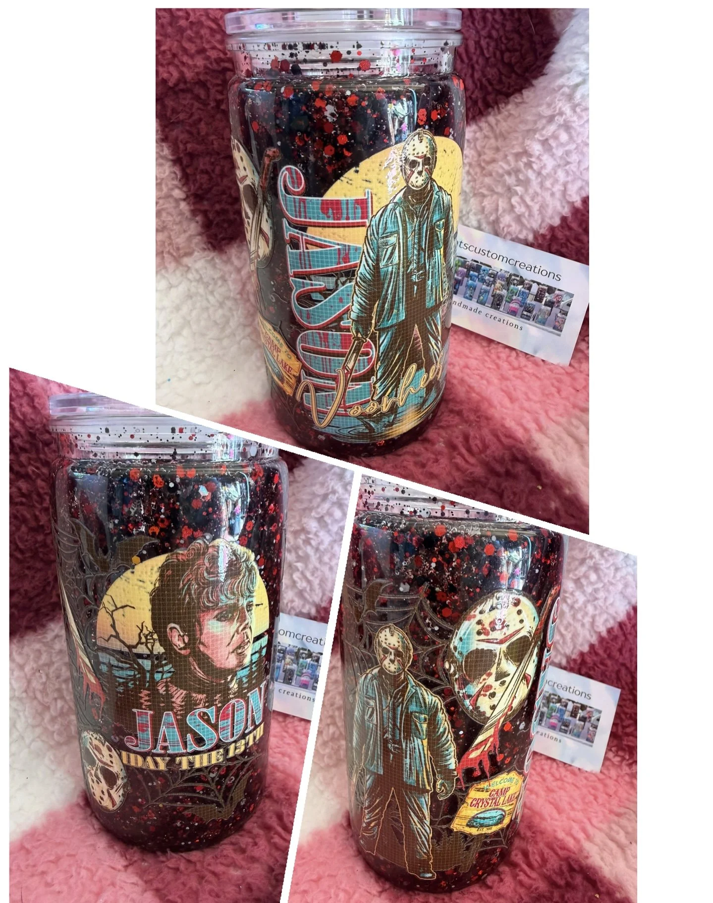 16oz Acrylic Snow-globe cup Jason Voorhees