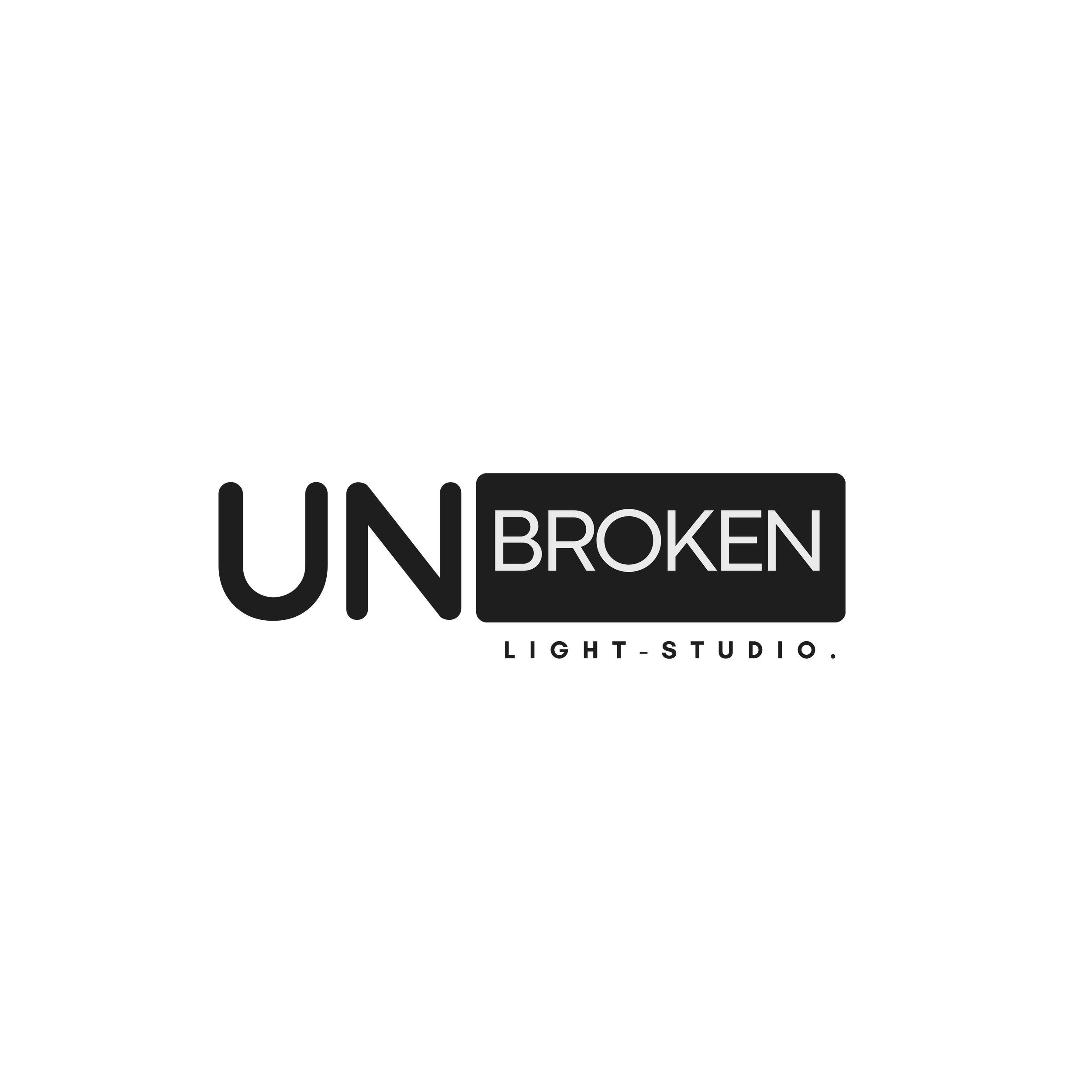 Black logo with the words 'Unbroken Light Studio' in white and gray text.