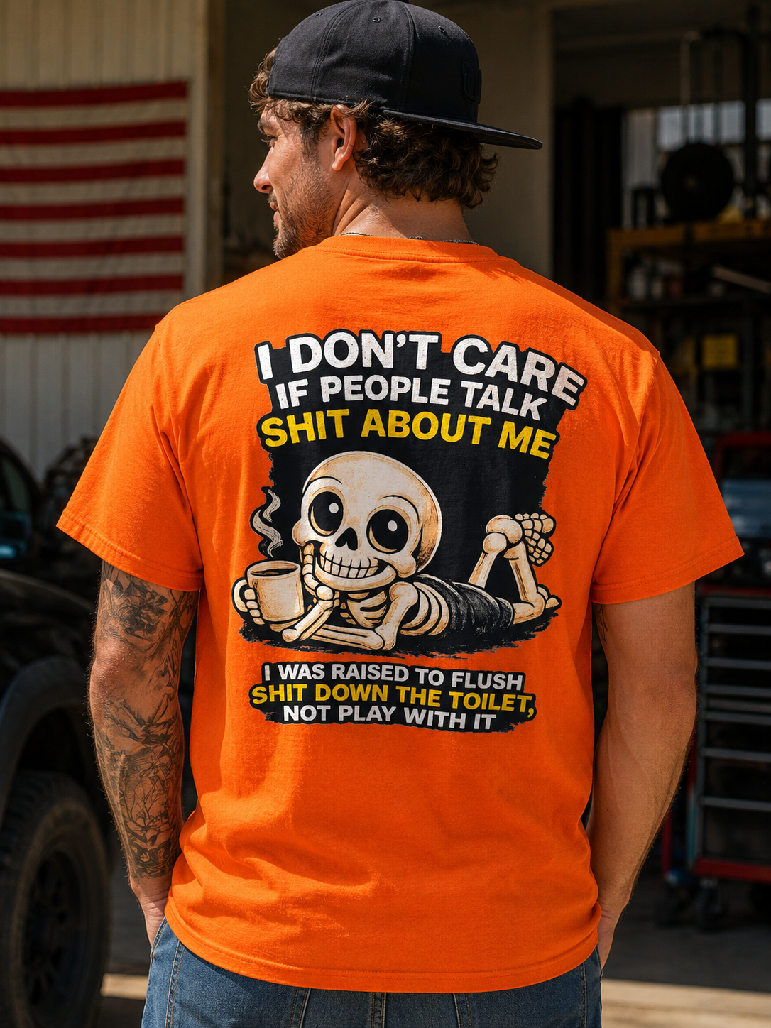 Flush It, Don’t Play With It Skeleton Tee