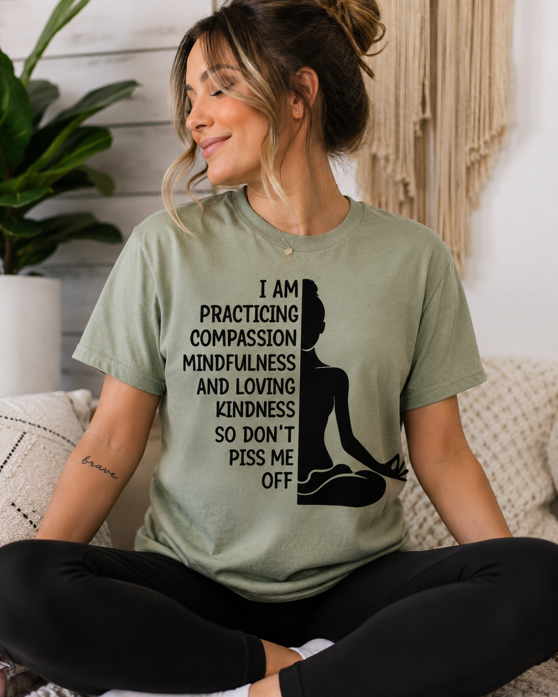 Practicing Compassion… Don’t Push Your Luck Graphic Tee