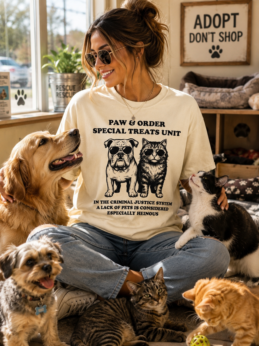 Paw & Order: Special Treats Unit Funny Pet Lover Graphic Tee