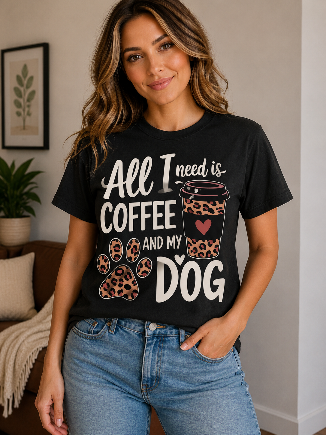 ☕🐾 All I Need Is Coffee & My Dog Tee
