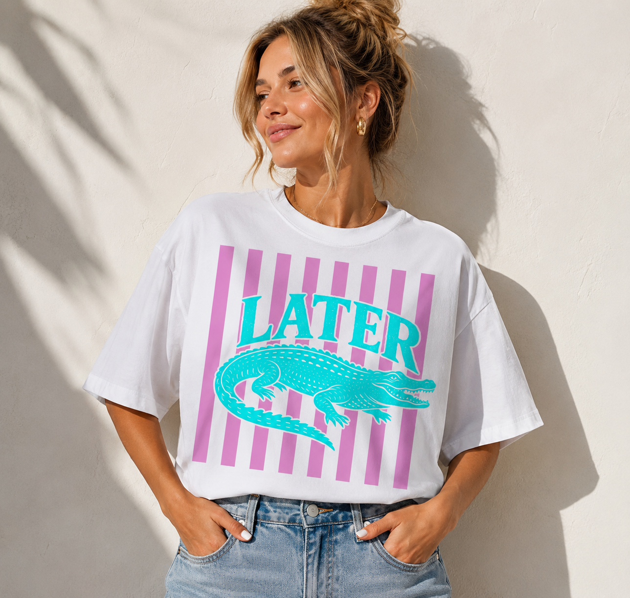 🐊💜 Later Gator Retro Graphic Tee