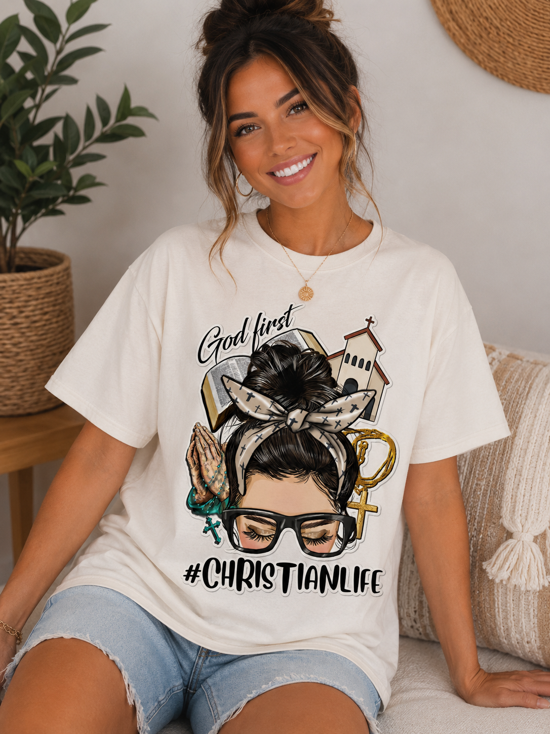 ✝️ God First Christian Life Tee