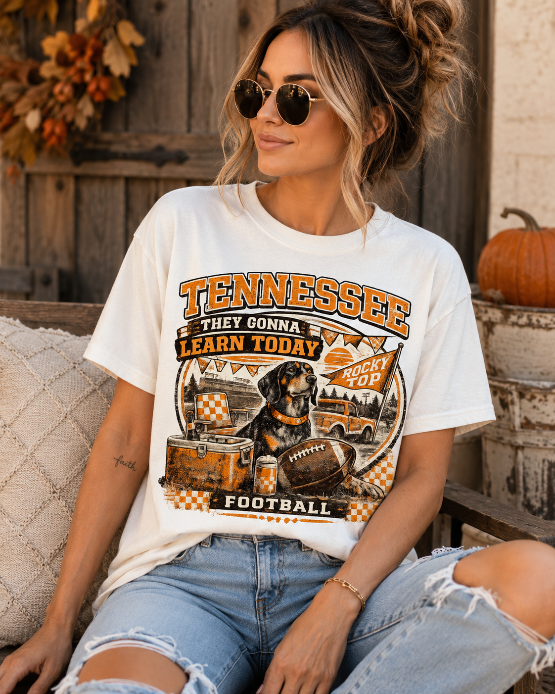 🏈🧡 Tennessee “They Gonna Learn Today” Football Graphic Tee