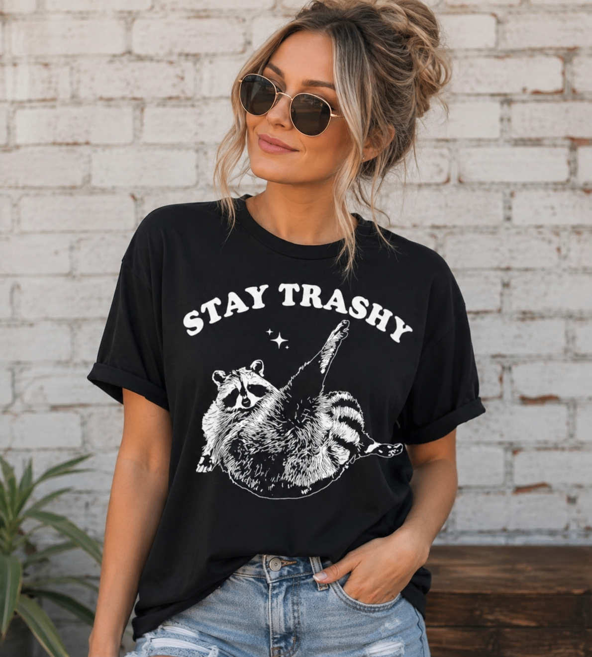 🦝 Stay Trashy Raccoon Graphic Tee