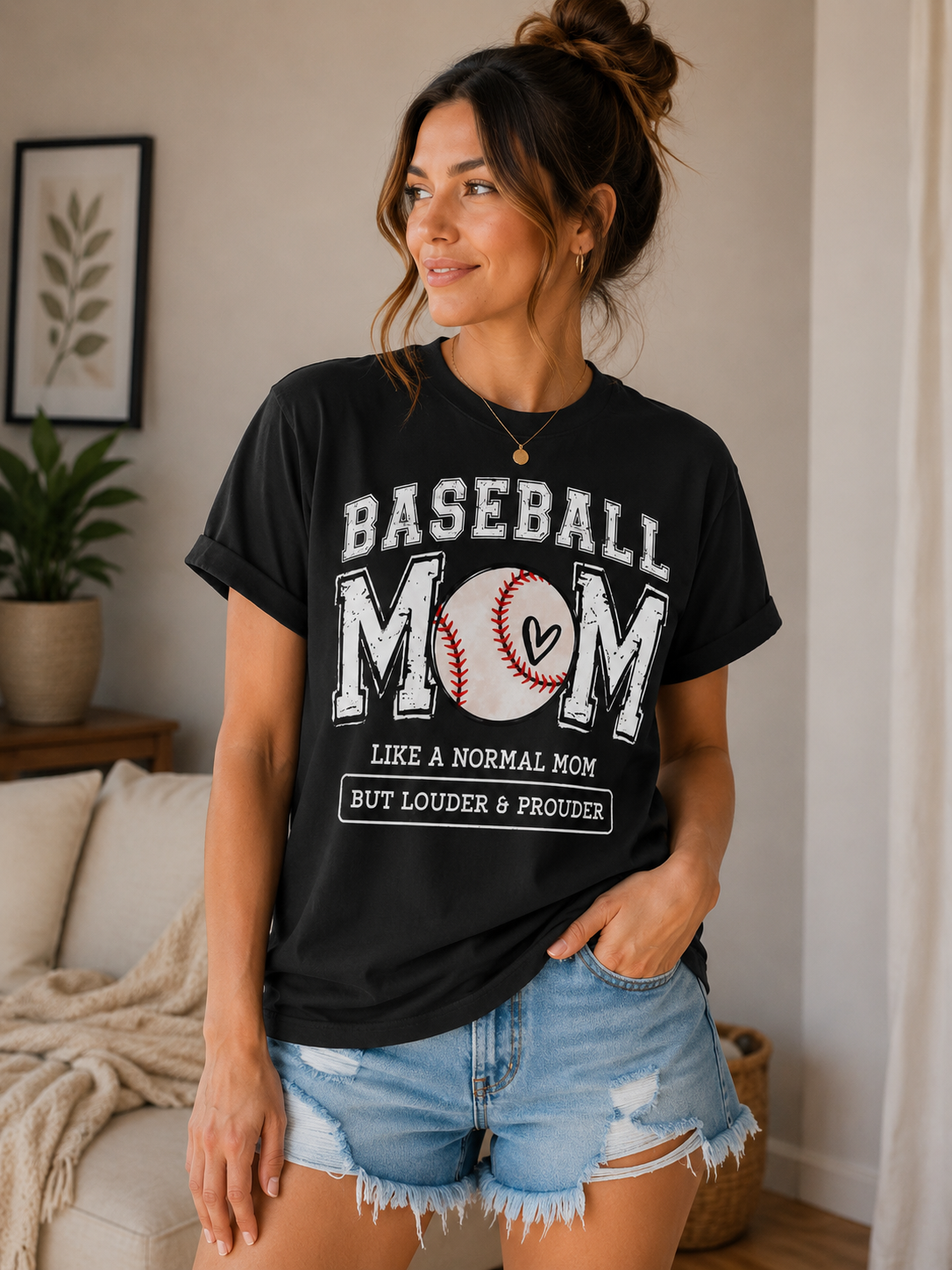 ⚾ Baseball Mom – Louder & Prouder Tee