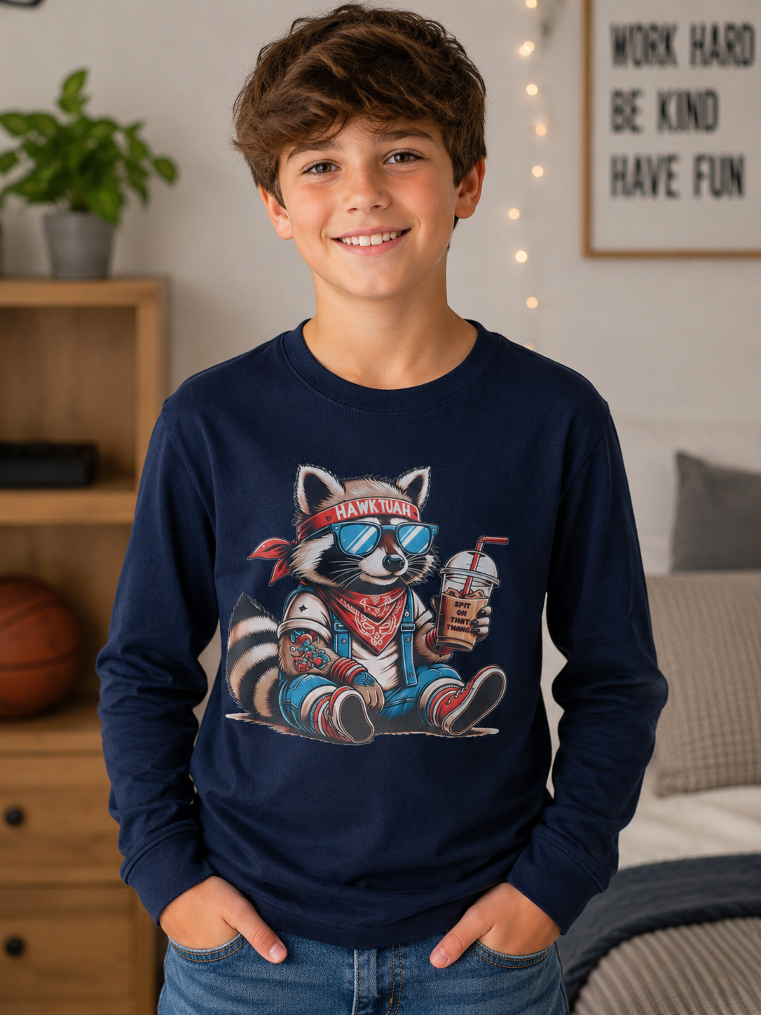 Hawk Tuah Raccoon Tee