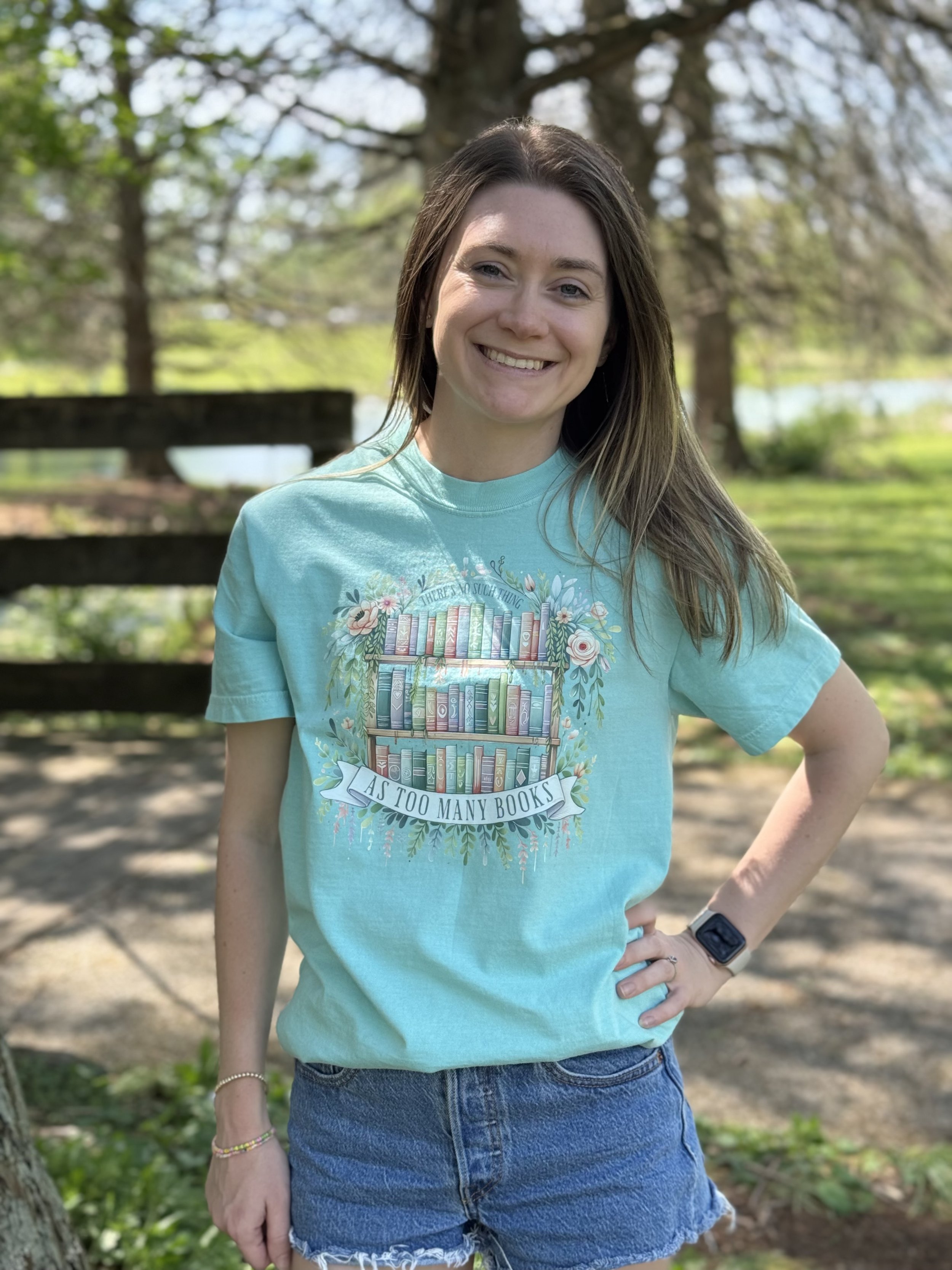 There’s No Such Thing As Too Many Books Graphic Tee