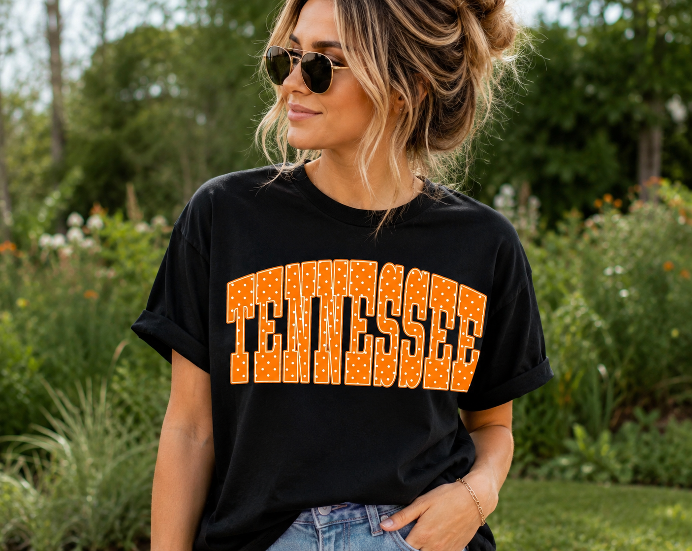 🧡 Tennessee Polka Dot Game Day Graphic Tee