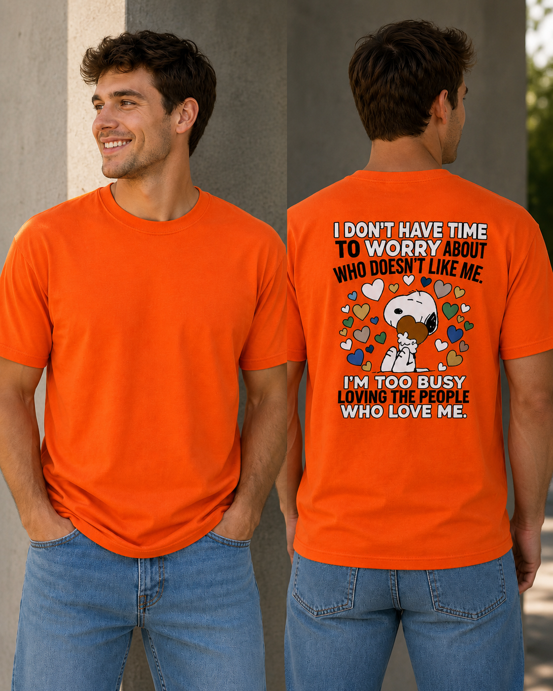 🧡🐾 Too Busy Loving My People Snoopy Tee