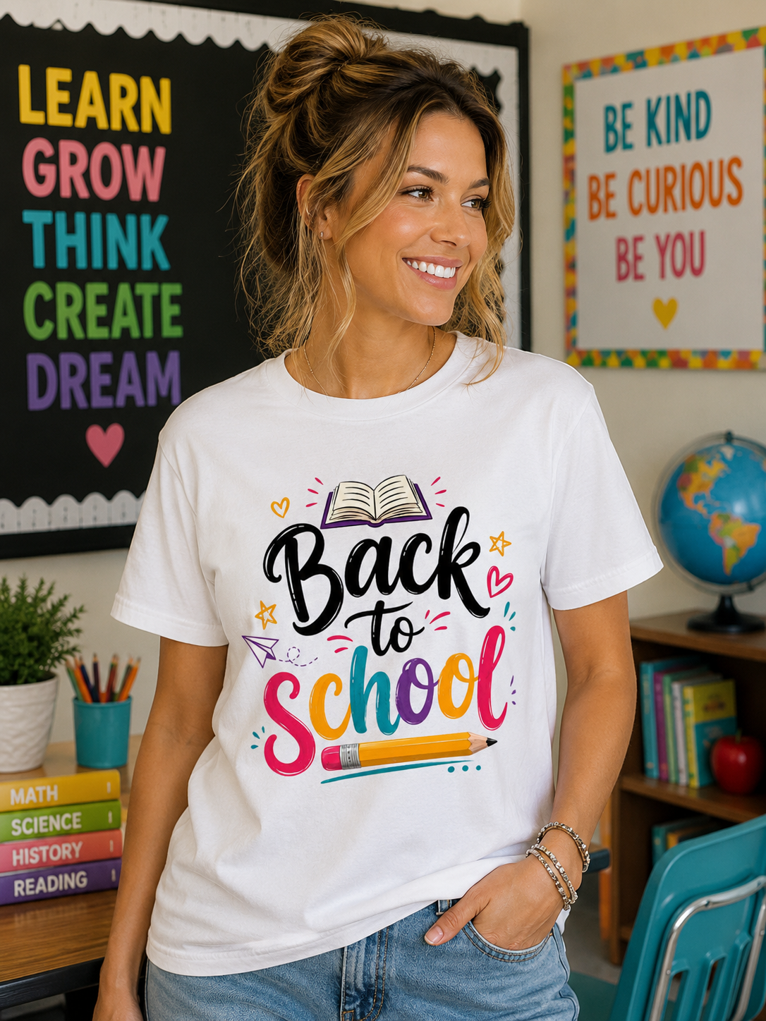 Colorful Back to School Graphic Tee – Teacher & Student Shirt