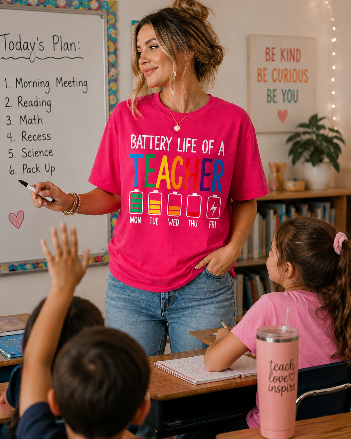 Teacher Battery Life Graphic Tee