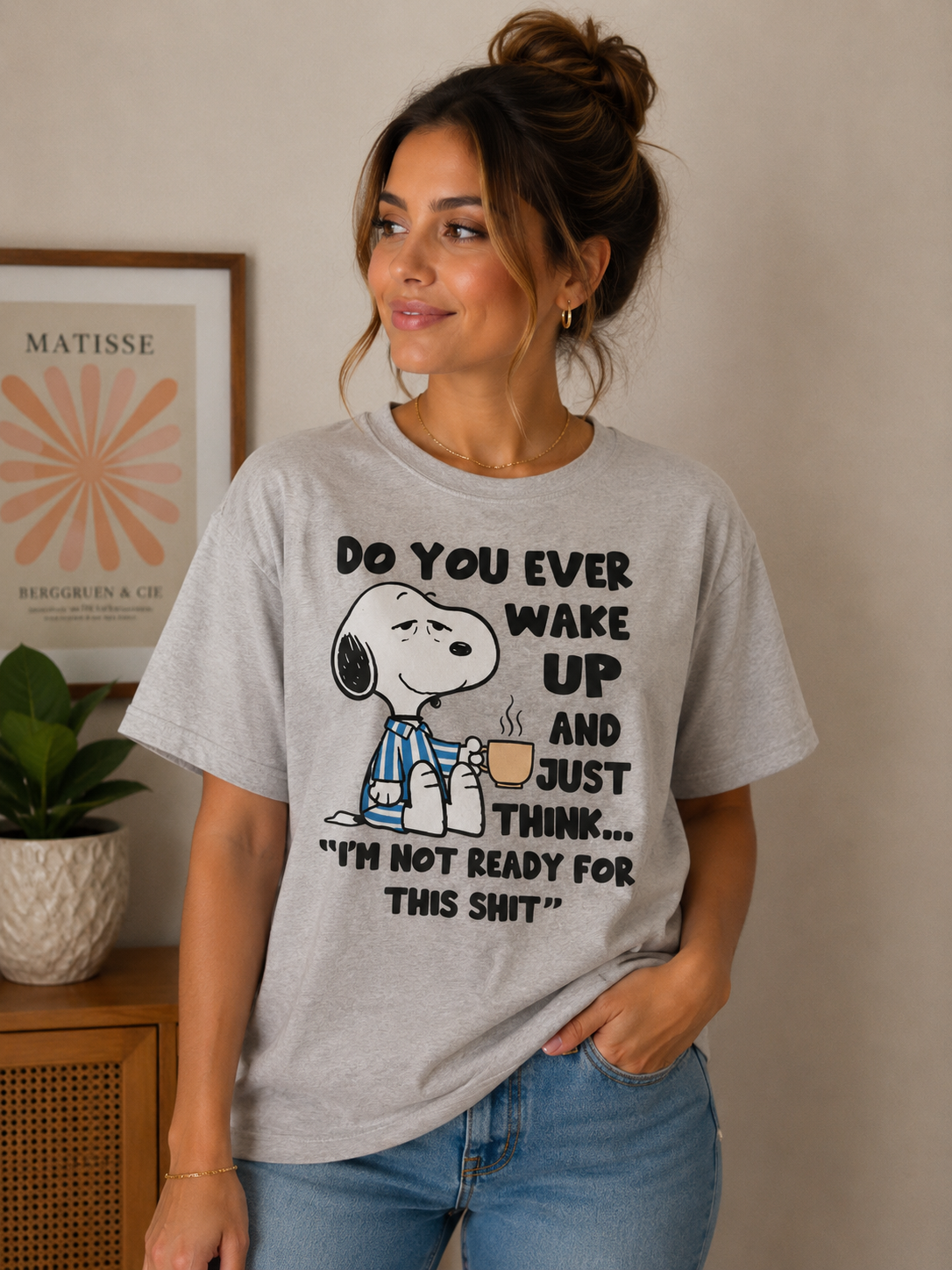 Not Ready for This Snoopy Coffee Mood Tee