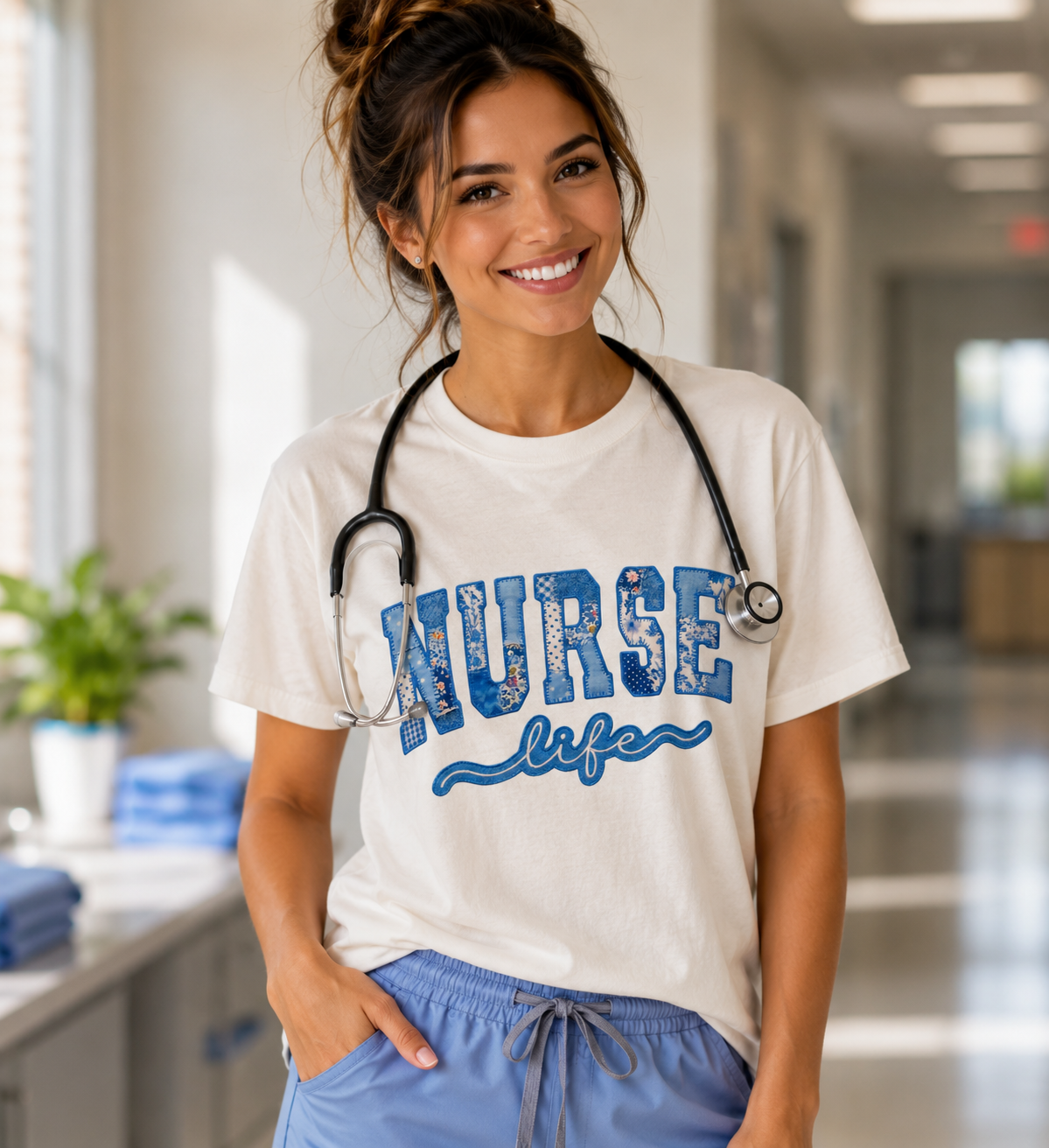 Nurse Life Floral Tee