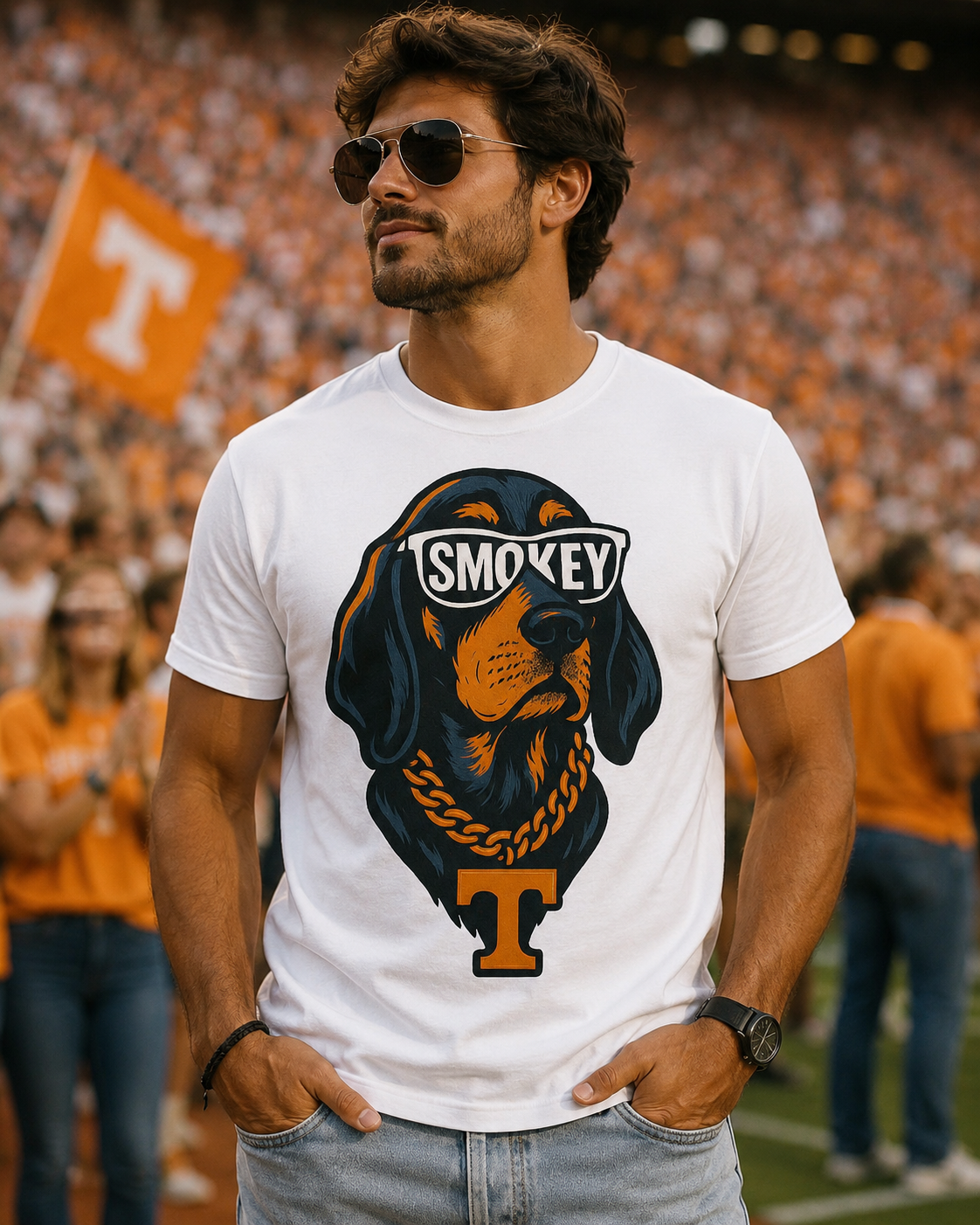 🧡🐾 Smokey Shades Tennessee Game Day Graphic Tee