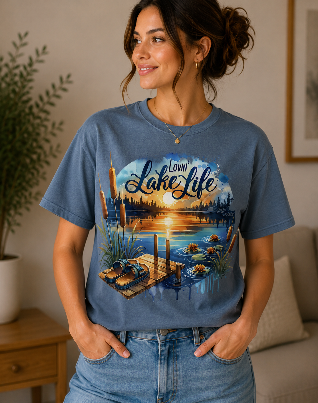 Lovin’ Lake Life Sunset Tee