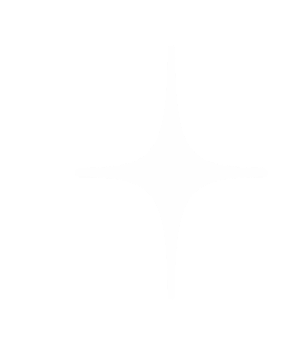A stylized star-shaped logo with a white star on a black background.