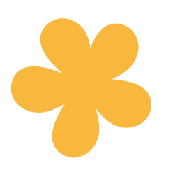 Yellow flower with five rounded petals