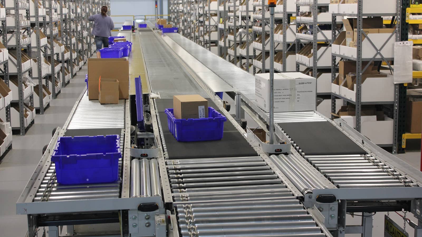 Bandas transportadoras en PVC para transporte en la industria logística