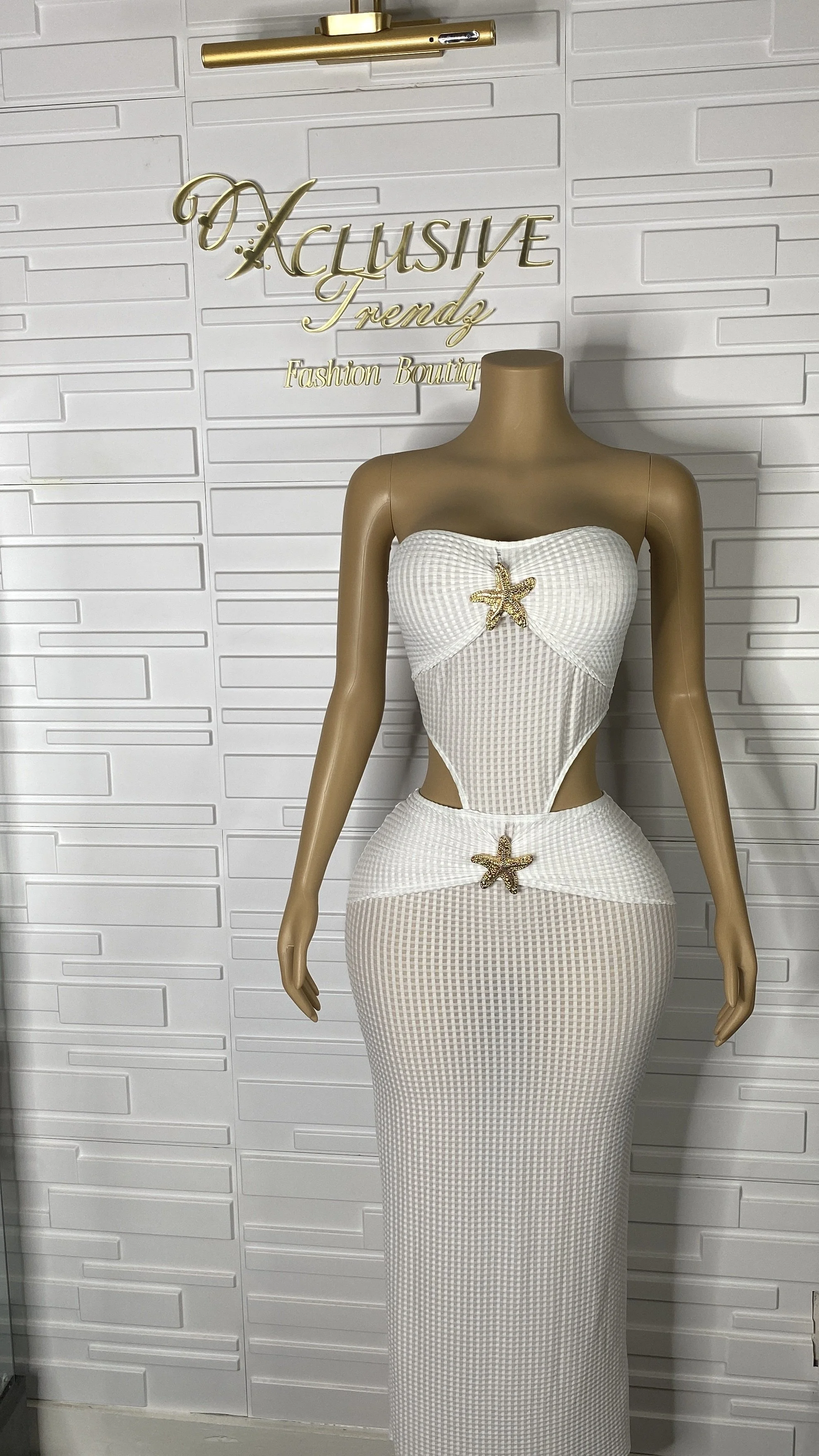 White seashell sundress