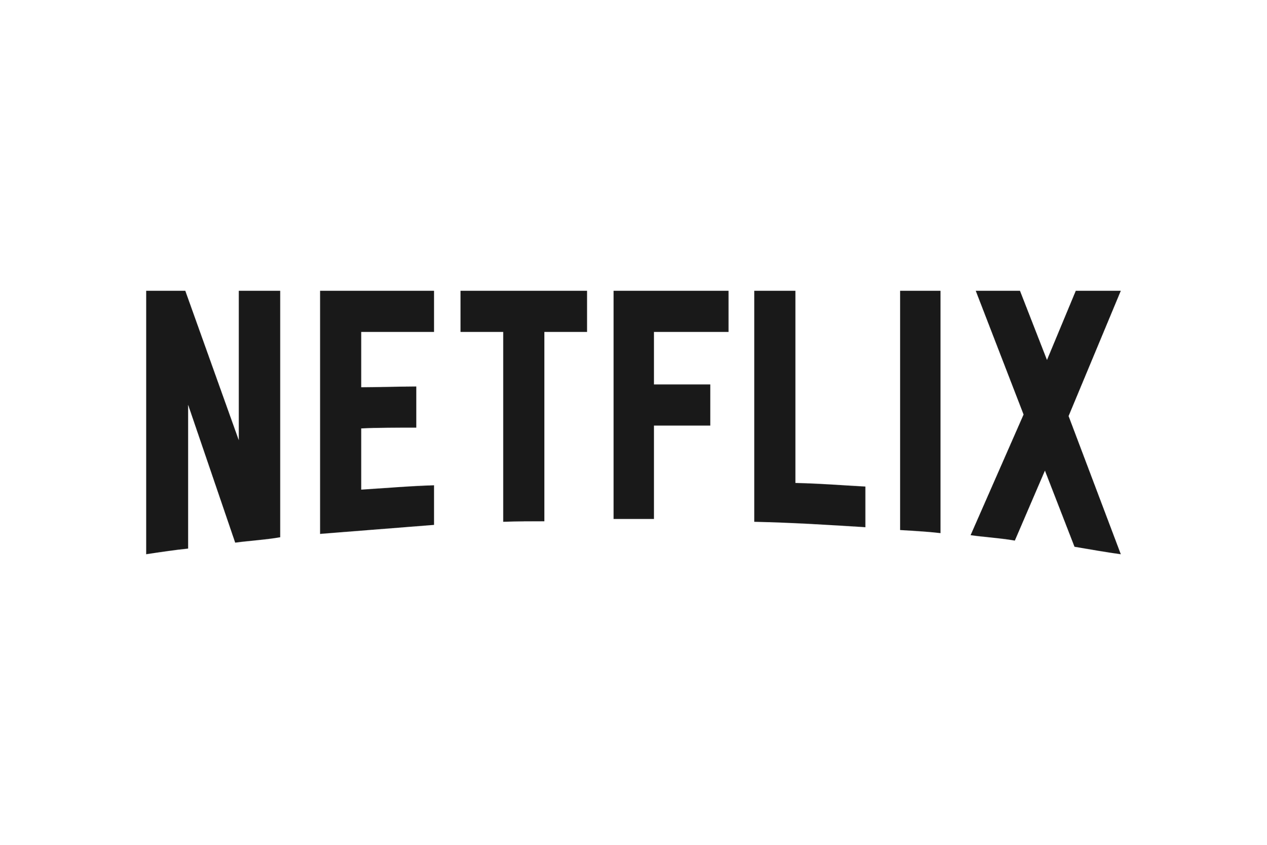 Netflix logo in black on a transparent background.
