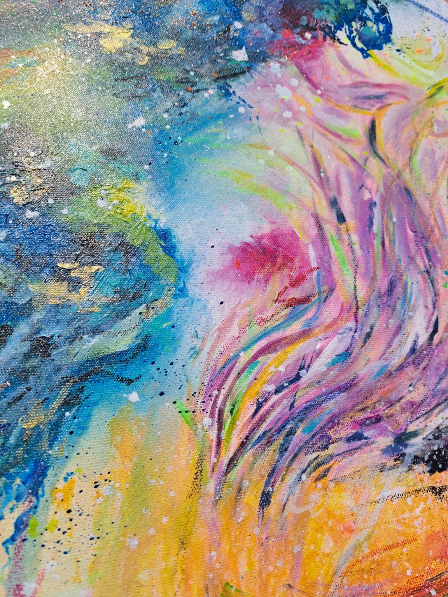 "La reverencia del miedo"
Obra abstracta en técnica mixta de Erin Valdés