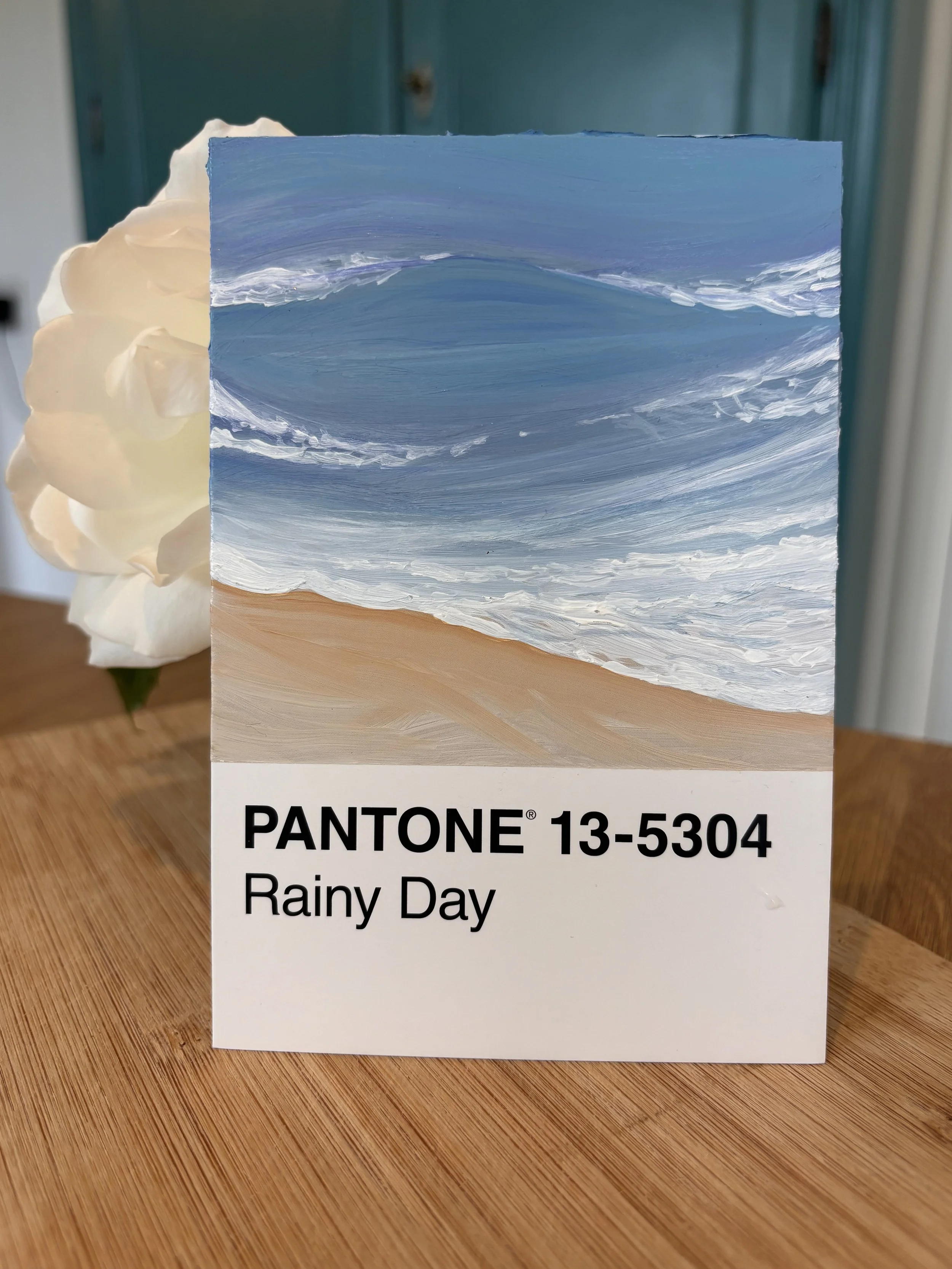 Tiny Pantone inspired painting with hand painted acrylic colour