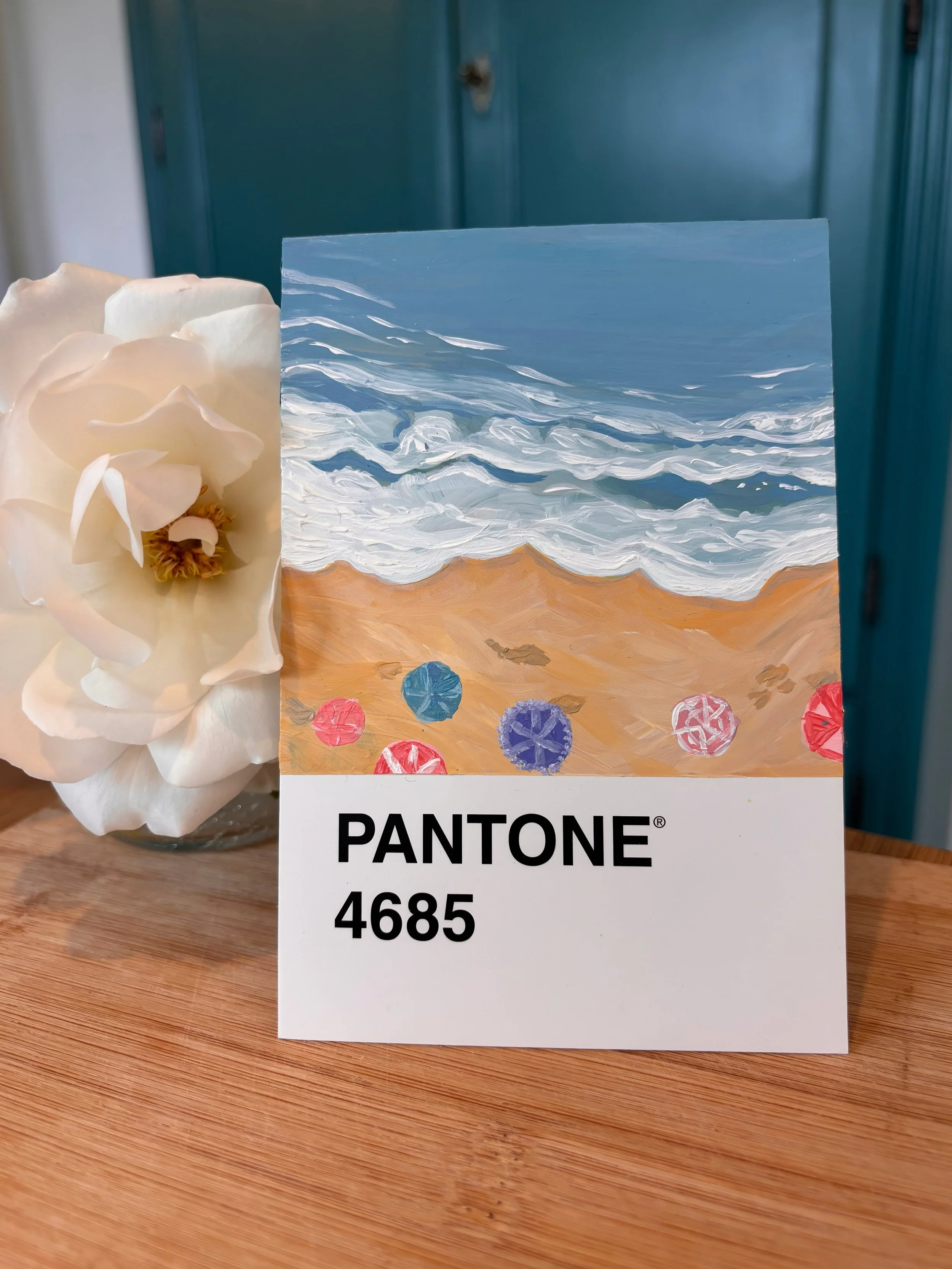 Tiny Pantone Inspired Painting | Original Mini Art