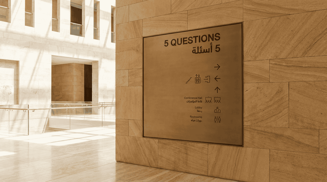 5 Key Questions to Ask Before Undertaking a New Wayfinding Program.
