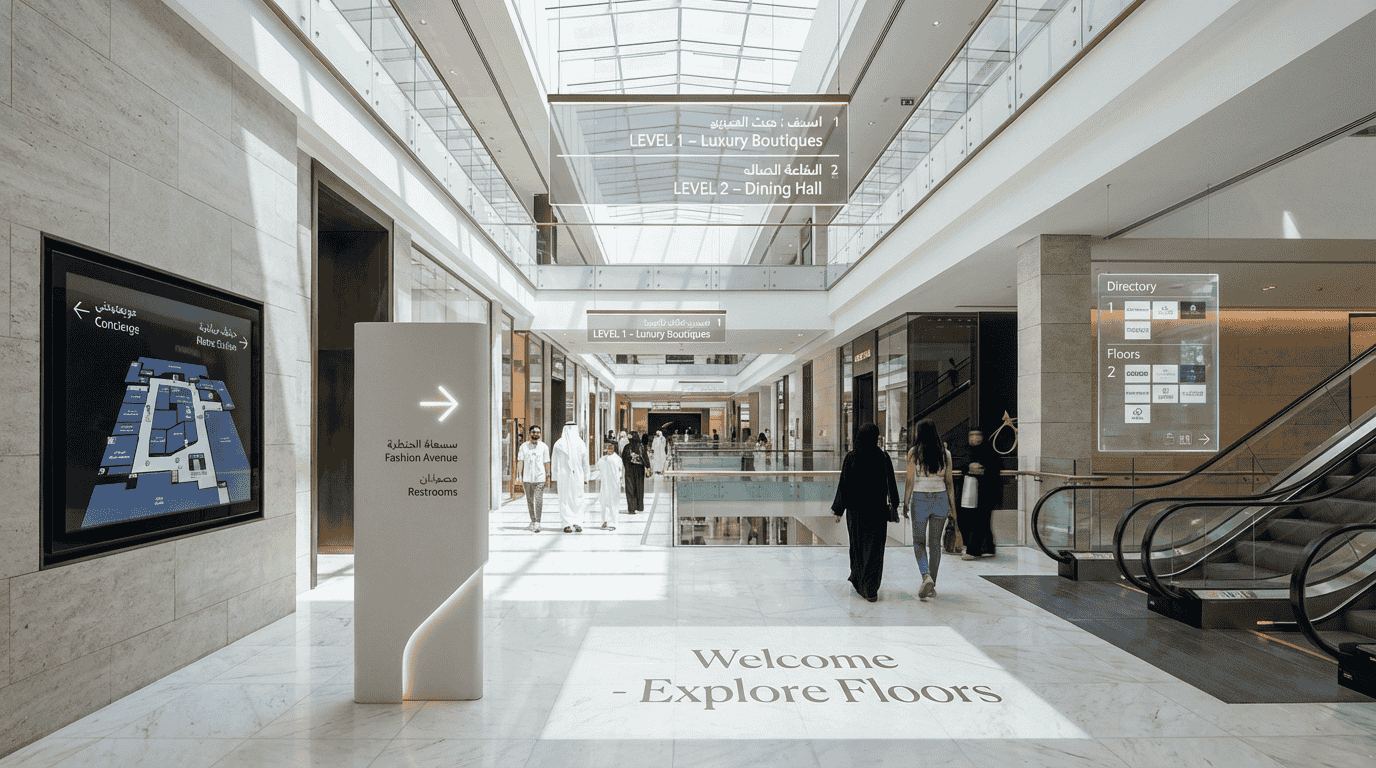How strategic wayfinding design drives retail revenue and return on investment in malls