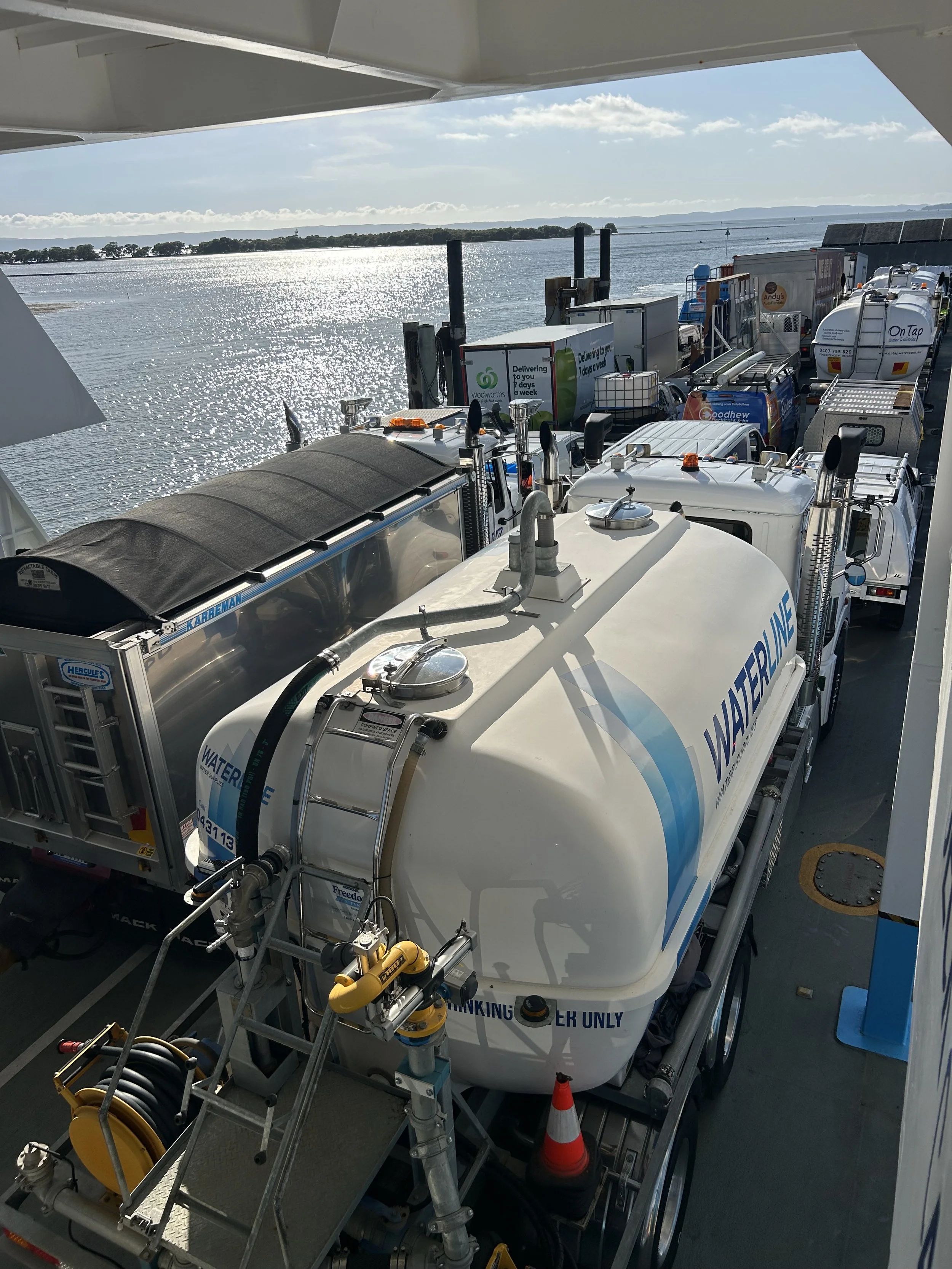 Bulk water tanker delivering water to rural and remote properties in Queensland