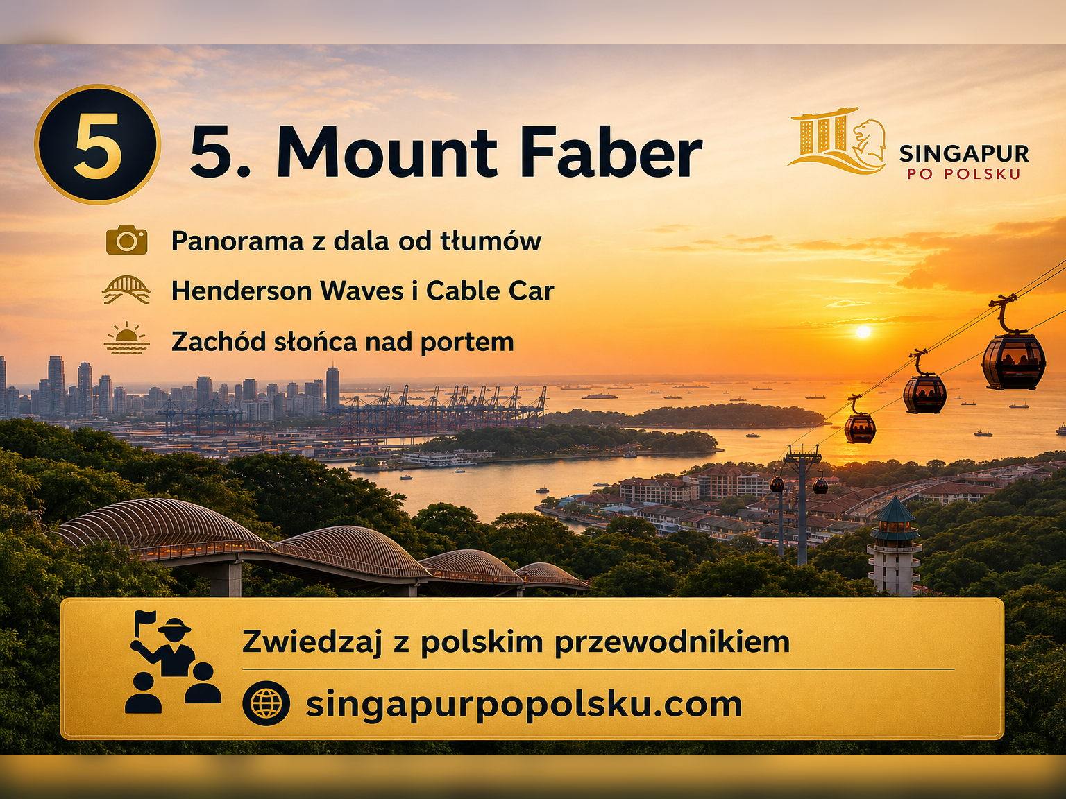 Panorama Singapuru z punktu widokowego Mount Faber