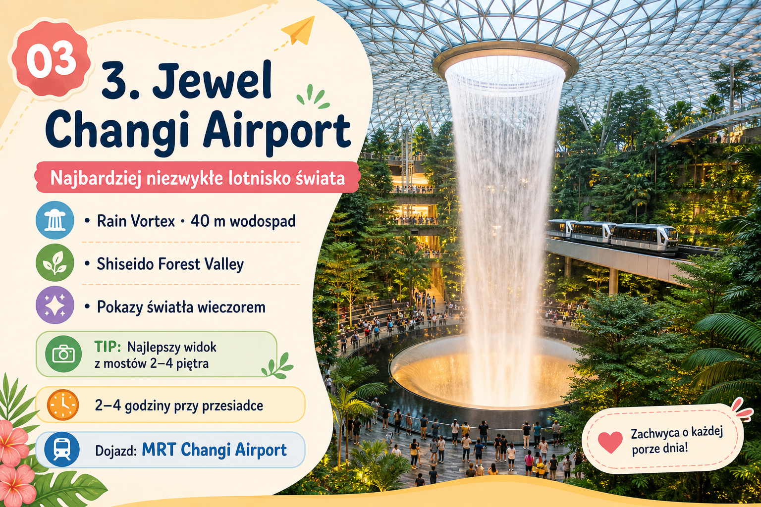 Jewel Changi Airport wodospad Singapur