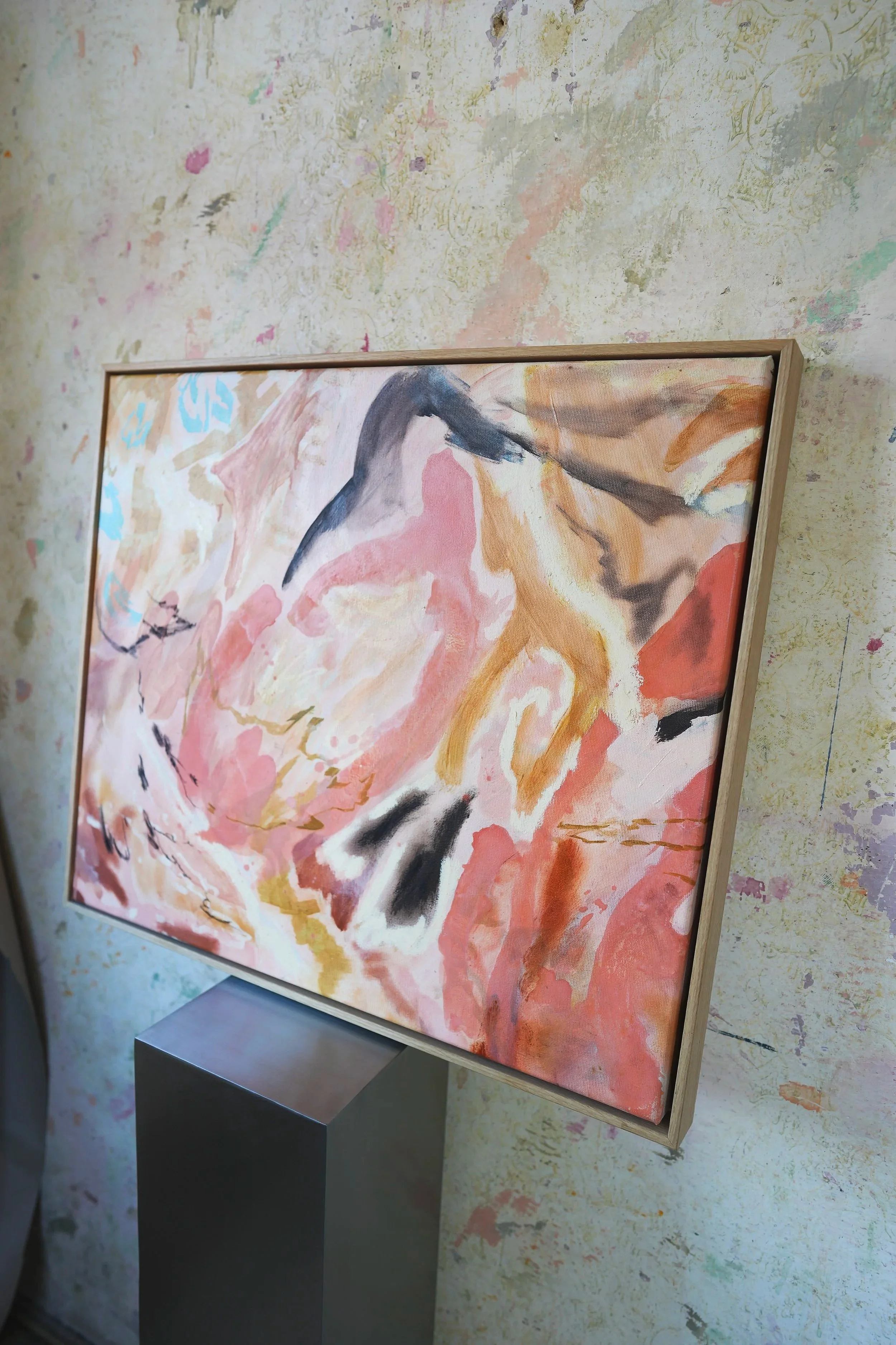 Wild Tenderness abstract painting by Christina Anna Sperber displayed in a contemporary