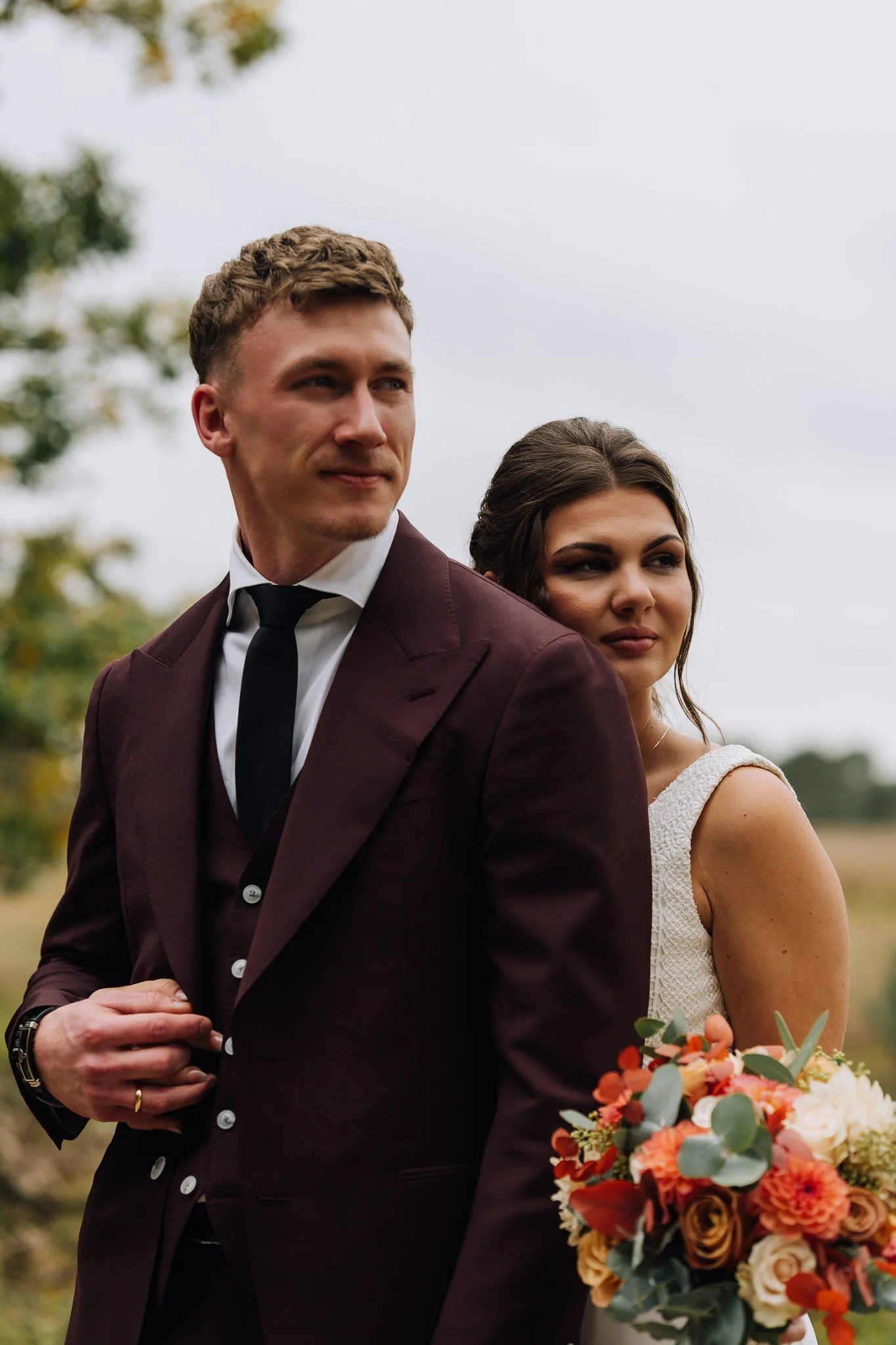 Natural wedding photography at the Kalmthoutse Heide in Belgium